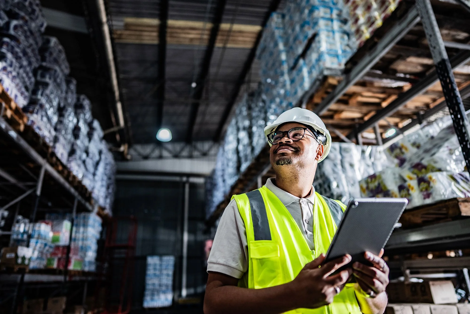 smiling logistics manager