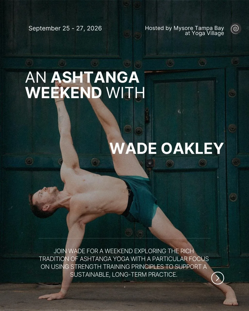 He&rsquo;s back! 💥

We are so excited to welcome Wade Oakley back to Tampa Bay for another weekend of insight and exploration into the tradition of ashtanga yoga. This time, we&rsquo;re focusing specifically on how strength training supports a susta