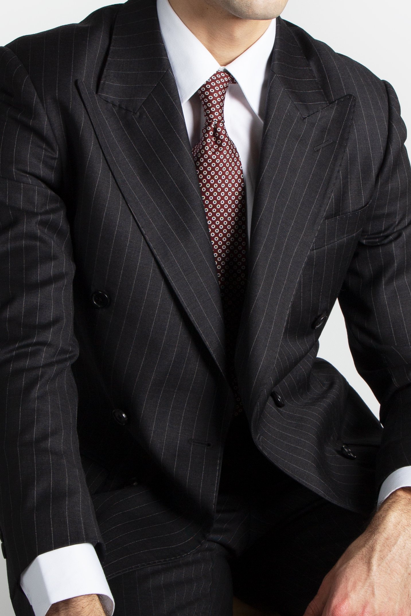 DB Jacket - 002 - Charcoal Pinstripe