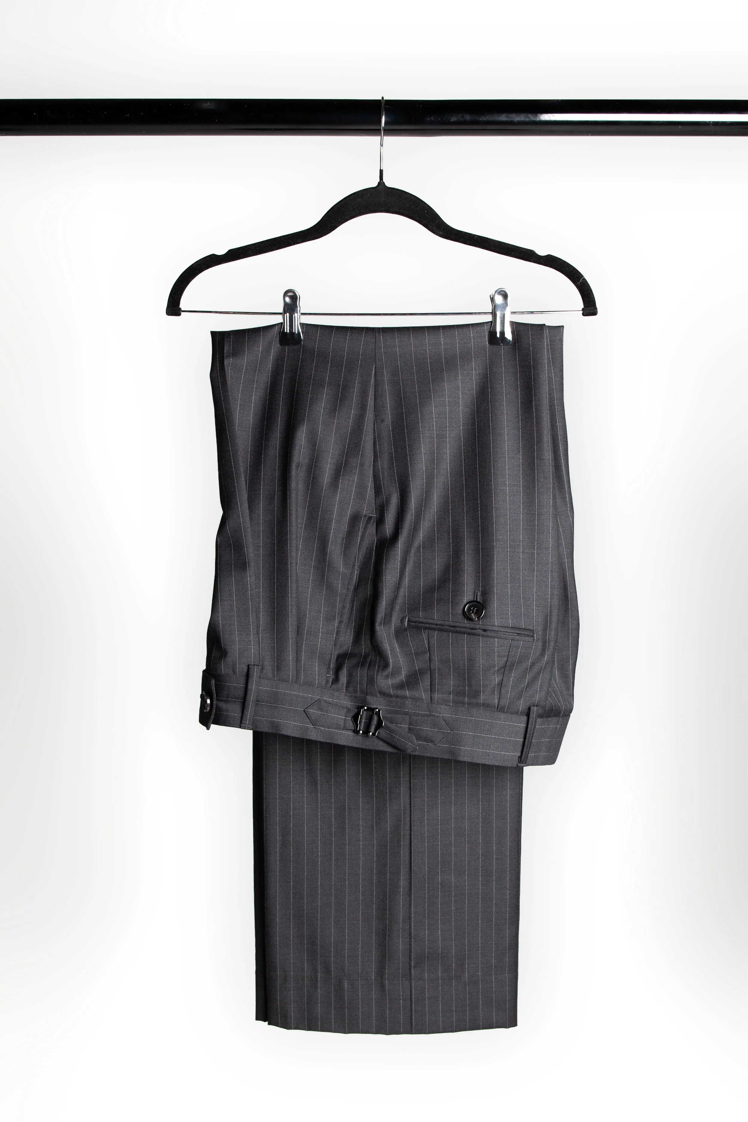 Trousers - 001 - Charcoal Pinstripe