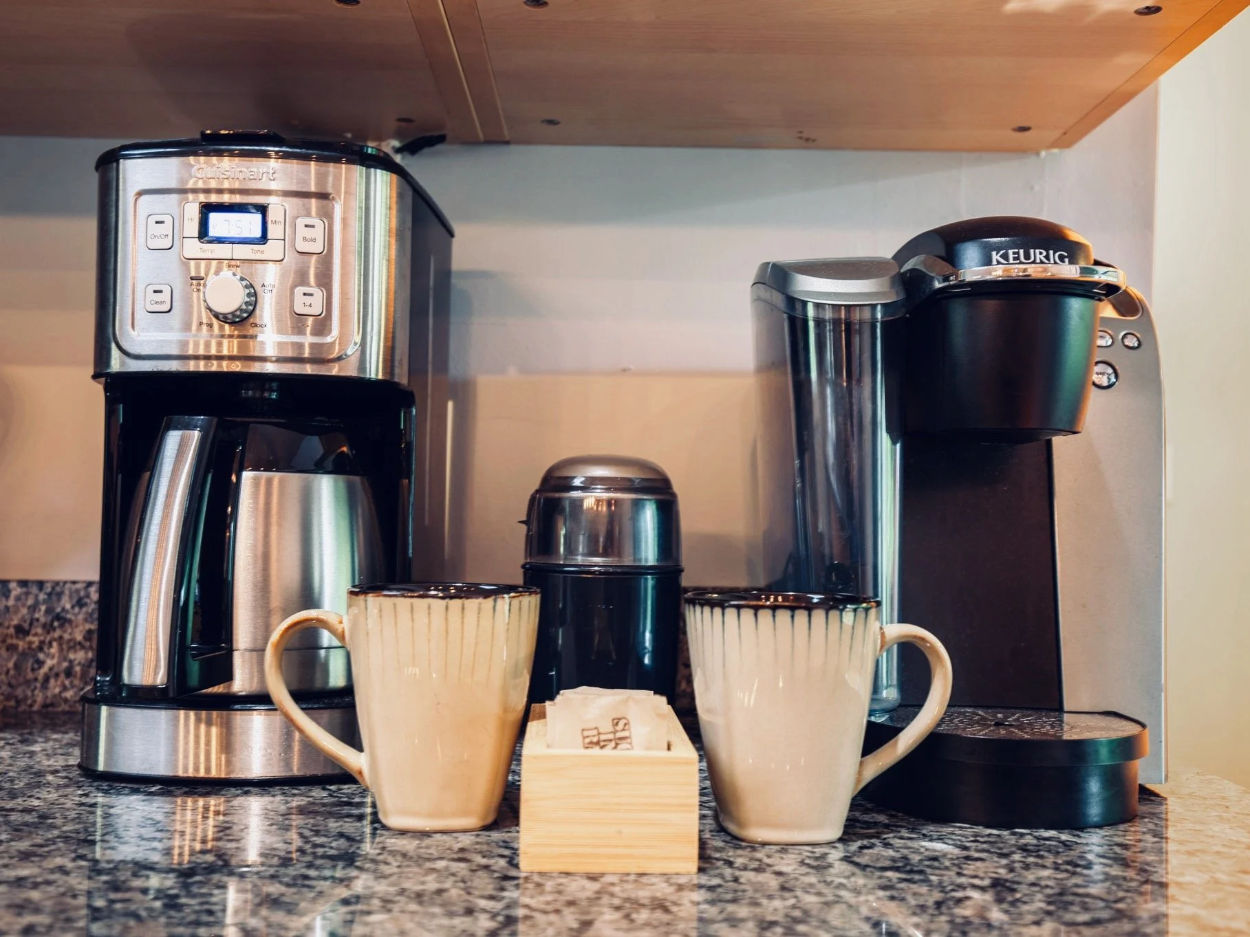 Premium whole bean & K-Cups included