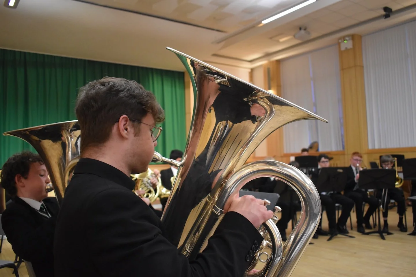 St Malachy's College Brass and Jazz Band performing in the College Hall