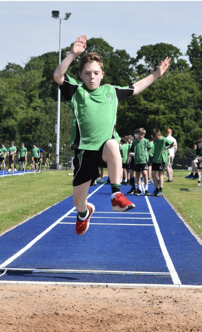 High Jump event at St Malachy's College Sports Day in Antrim Forum