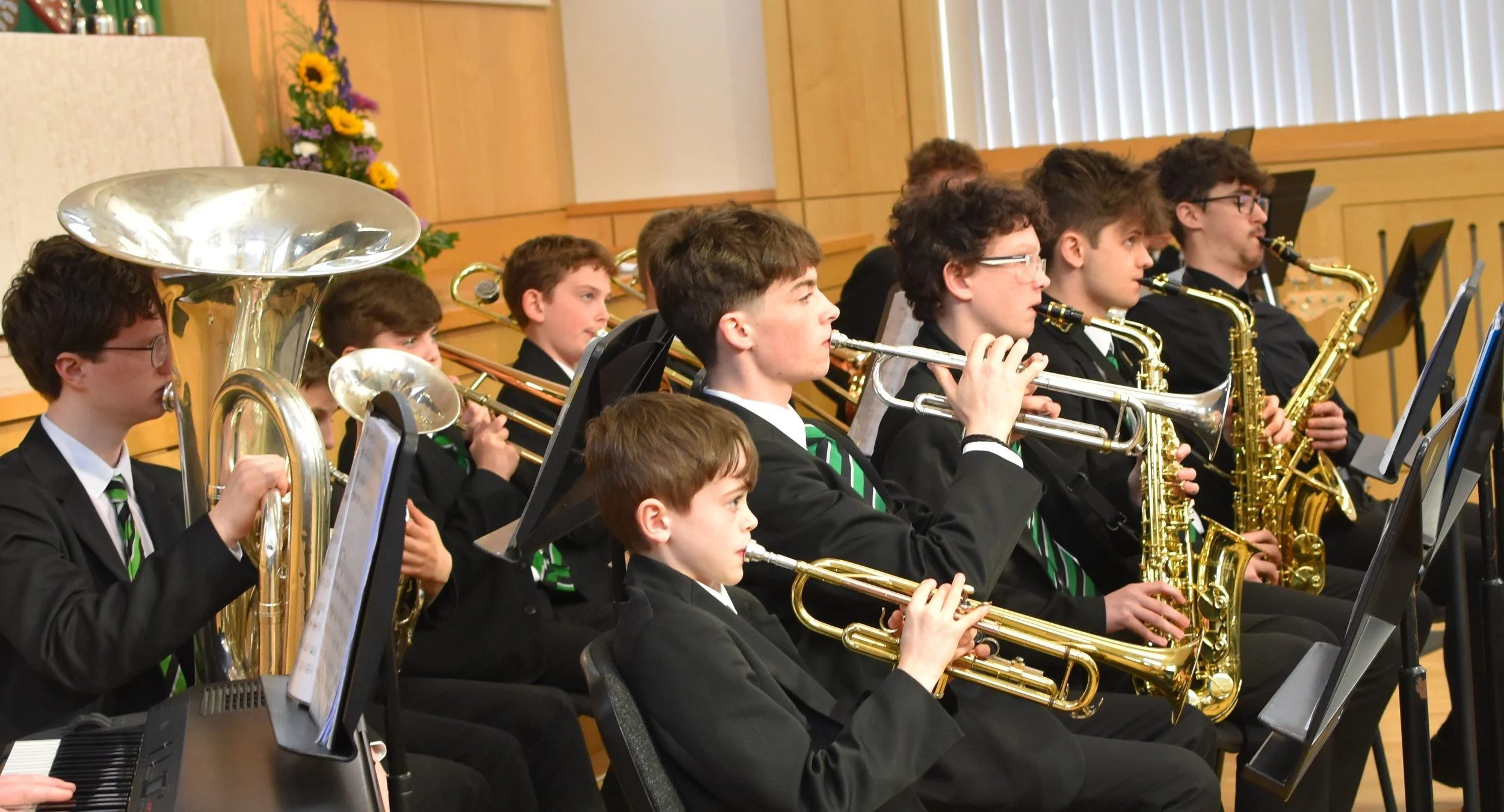 Key Stage 3 Student playing in St Malachy's College Orchestra
