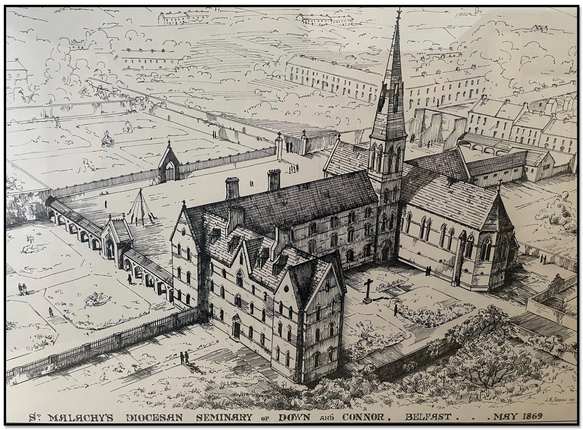 The Belfast Dioscesan Seminary of Down and Connor, now St Malachy's College Belfast - May 1869