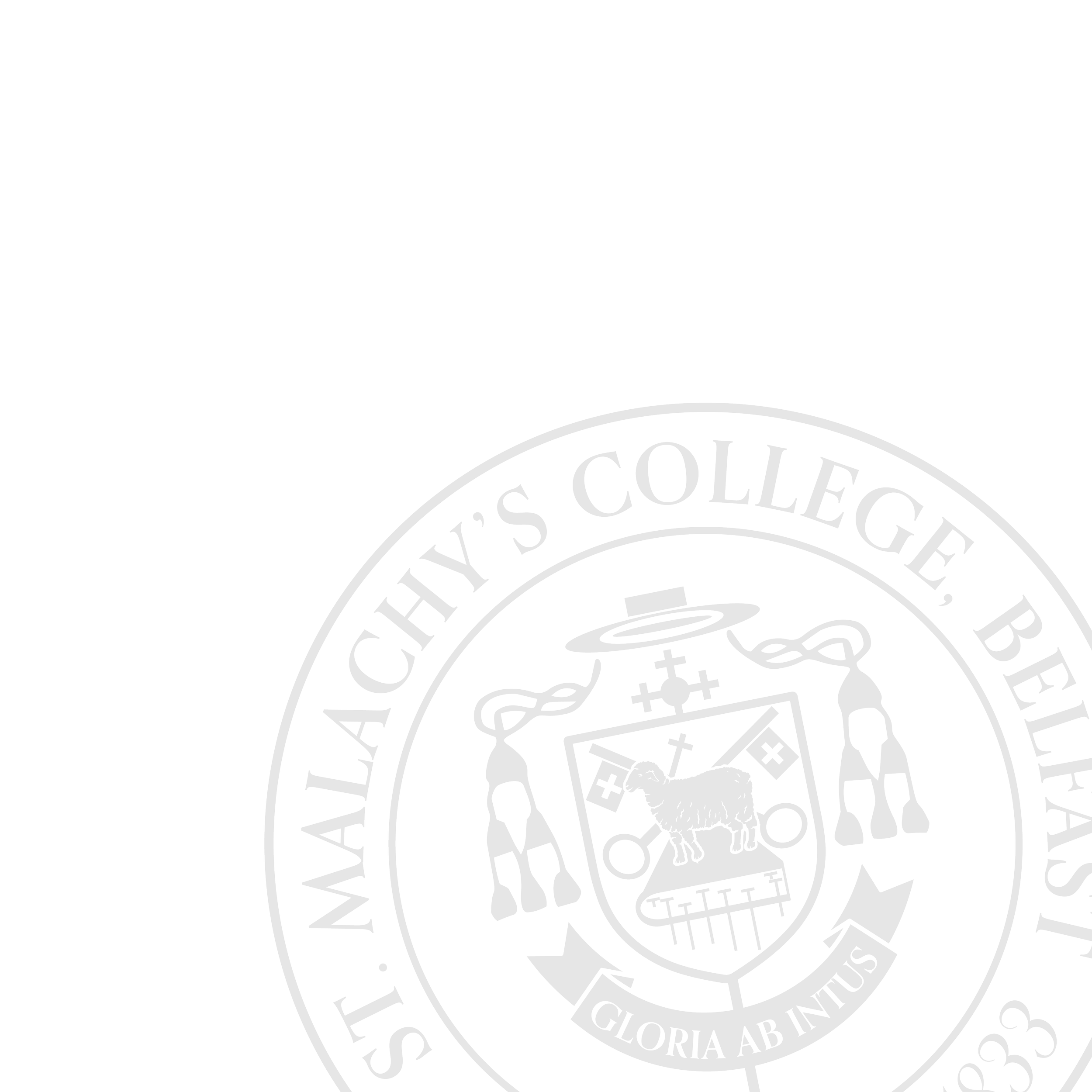 St Malachy's College Crest in Grey