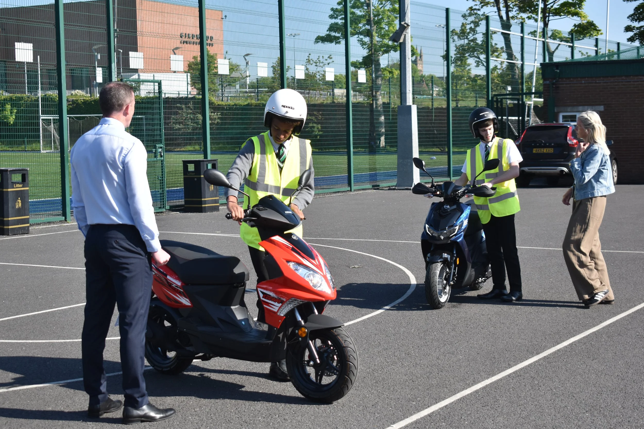 Students from St. Malachy's College taking part in Road User Studies and Lessons