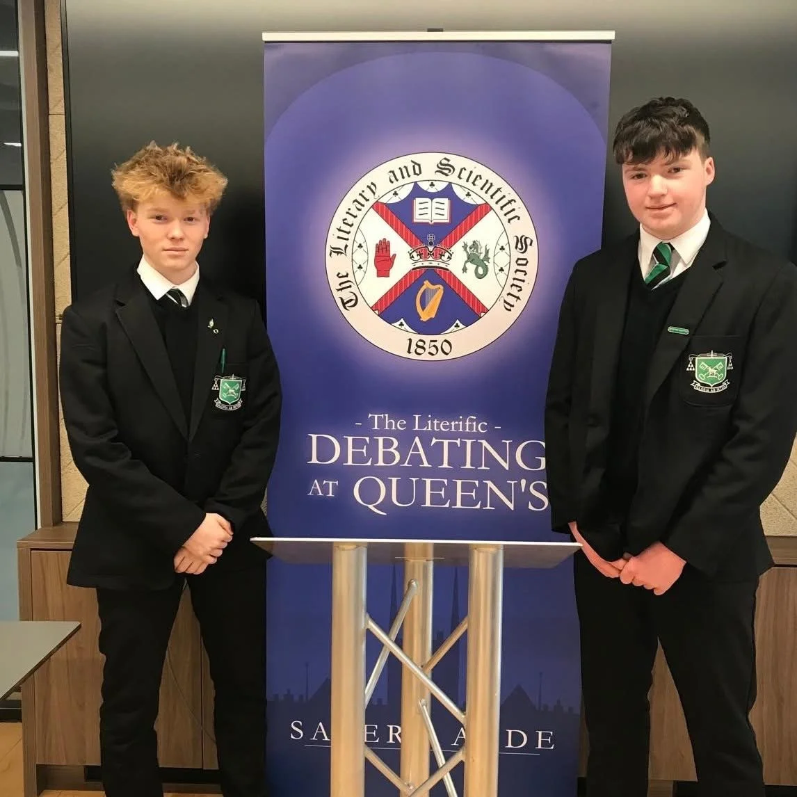 Debating Students from St Malachy's College attending Debating at Queens University