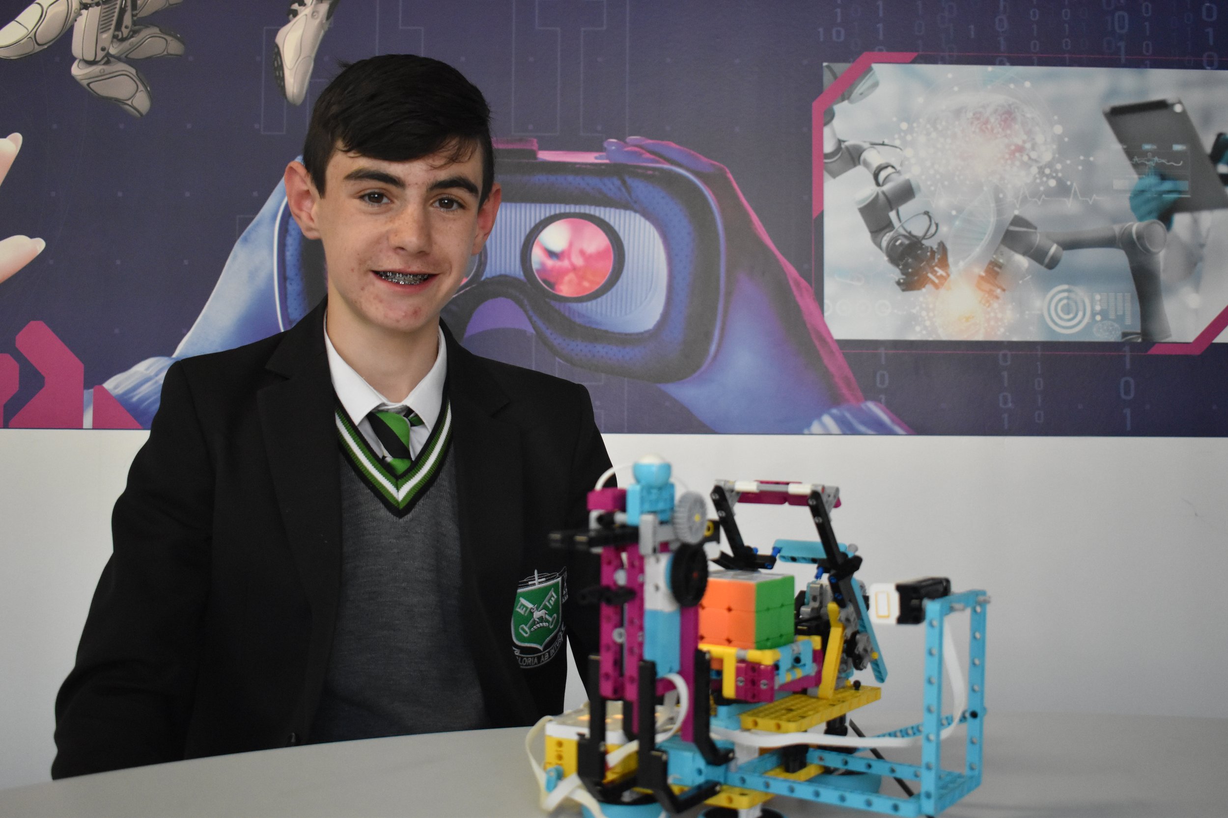 A Key Stage 3 Student from St Malachy's College at the Digital Hub