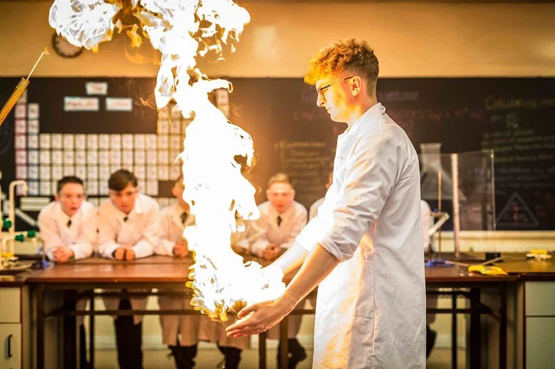 Key Stage 3 Students taking part in a Science Lesson