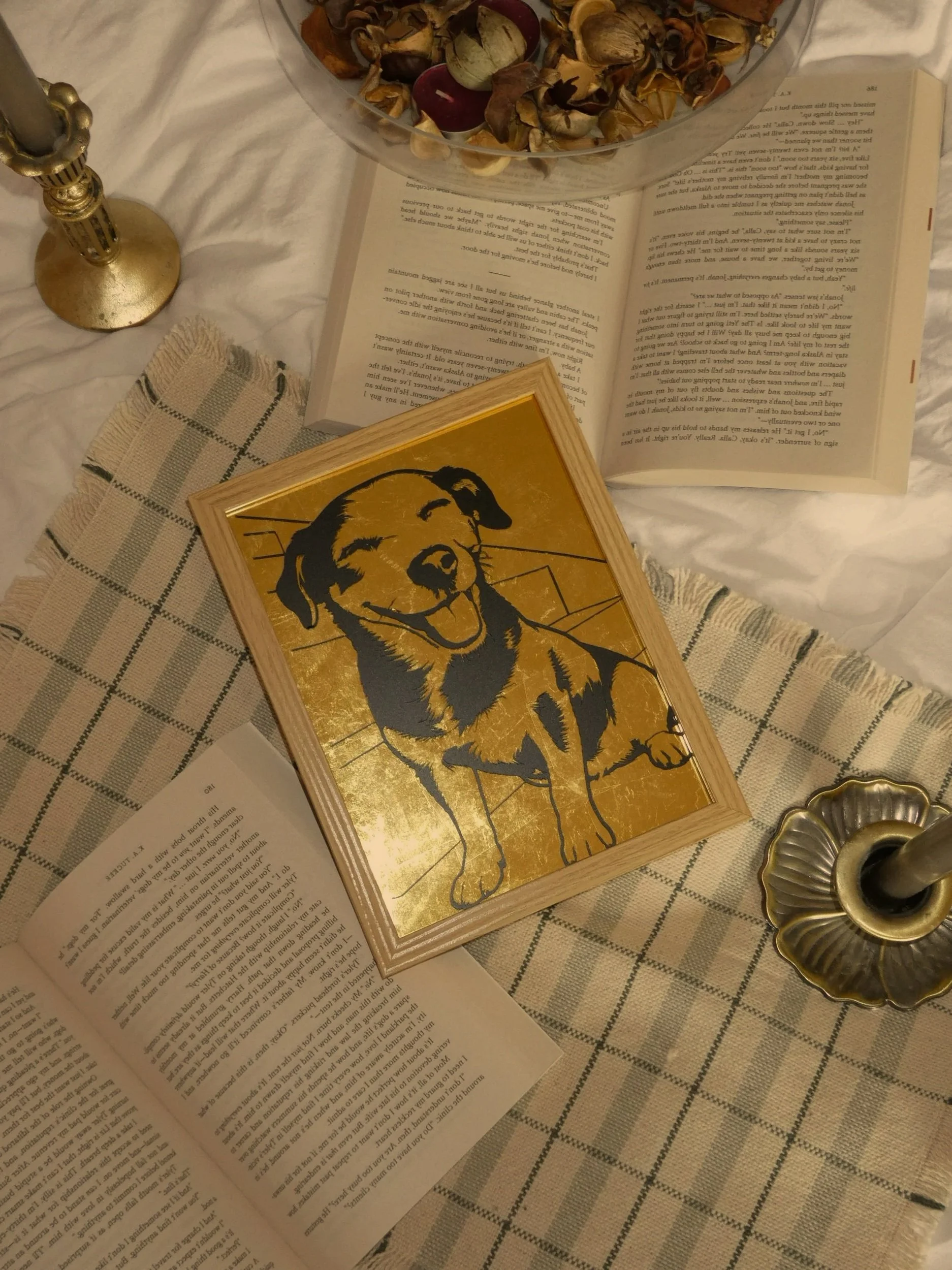 24k Blattgold, 15 x 20cm