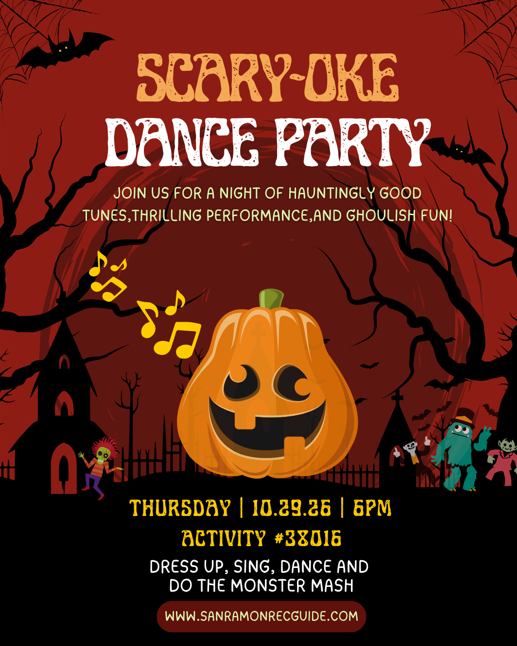 Pop Up  Scary-Oke with San Ramon Sr. Center