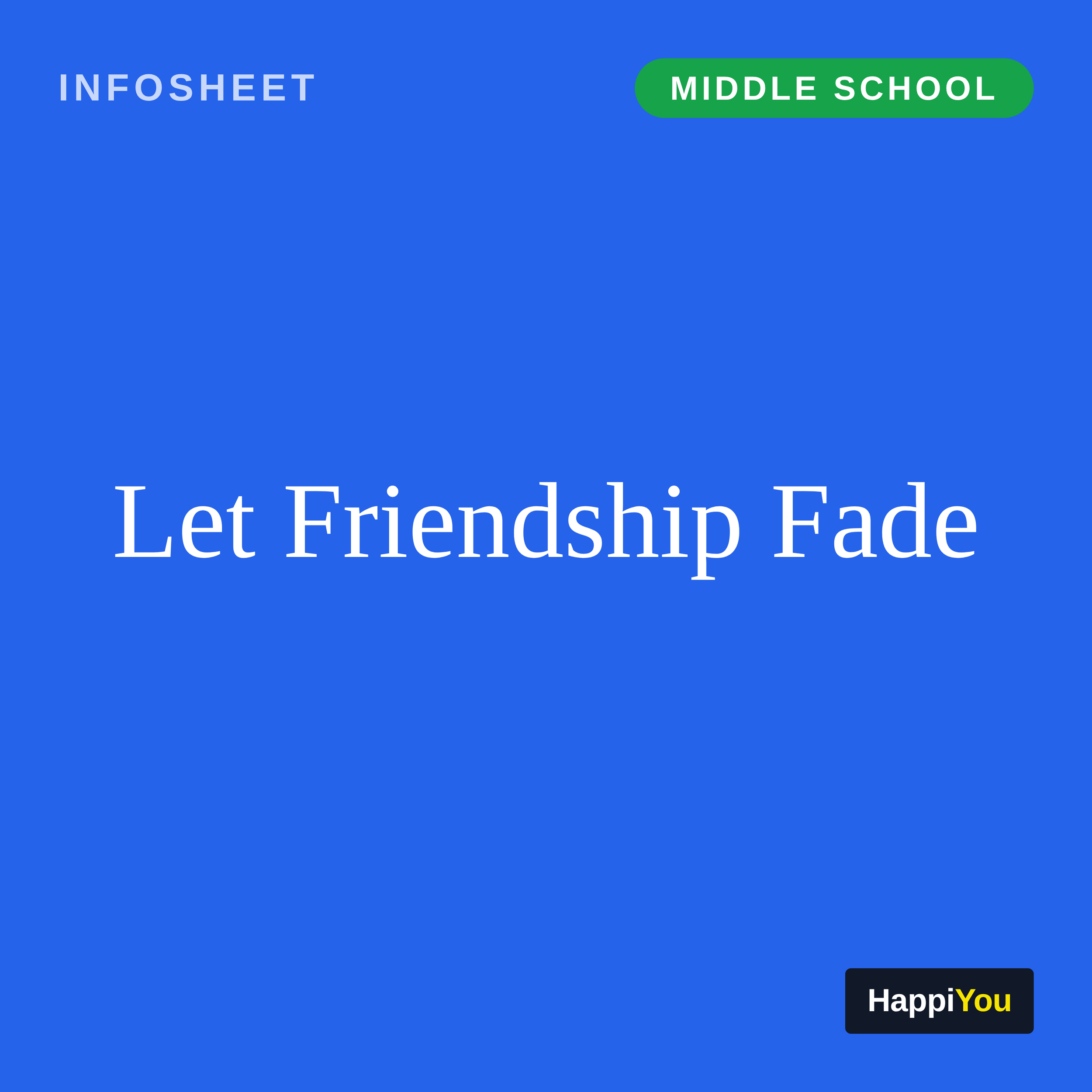 Letting a Friendship Fade Without a Fight