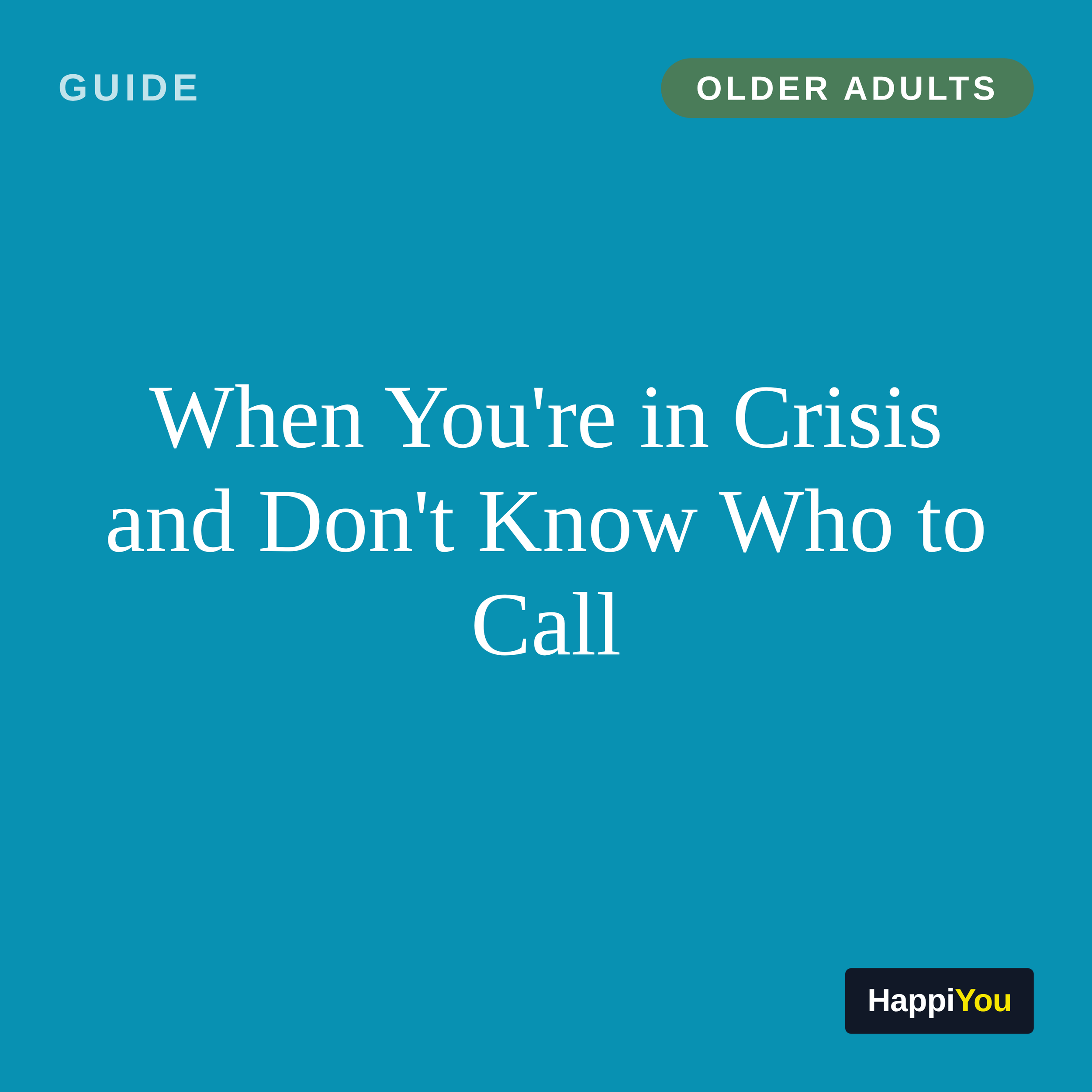 When You're in Crisis and Don't Know Who to Call