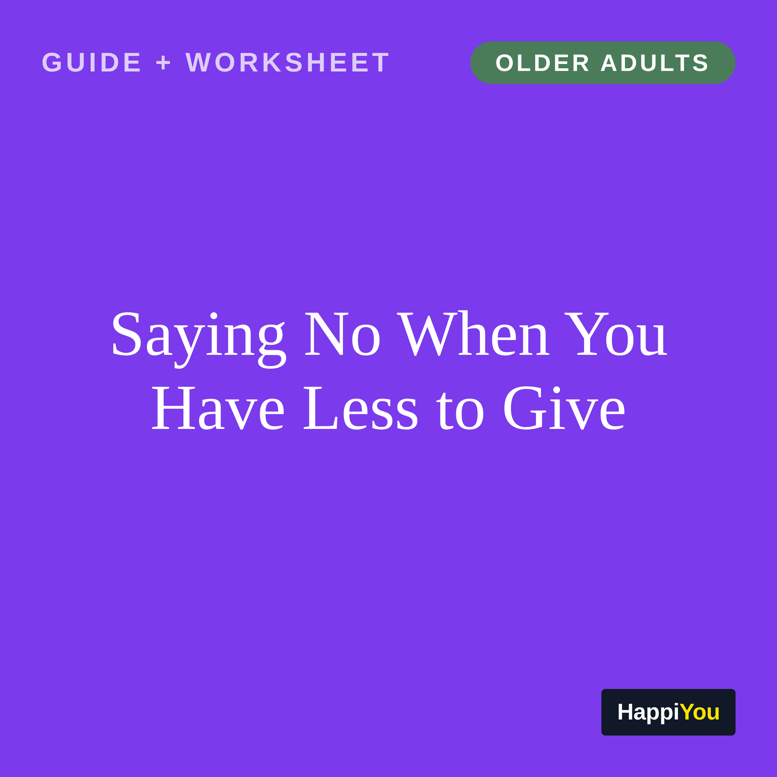 Saying No When You Have Less to Give
