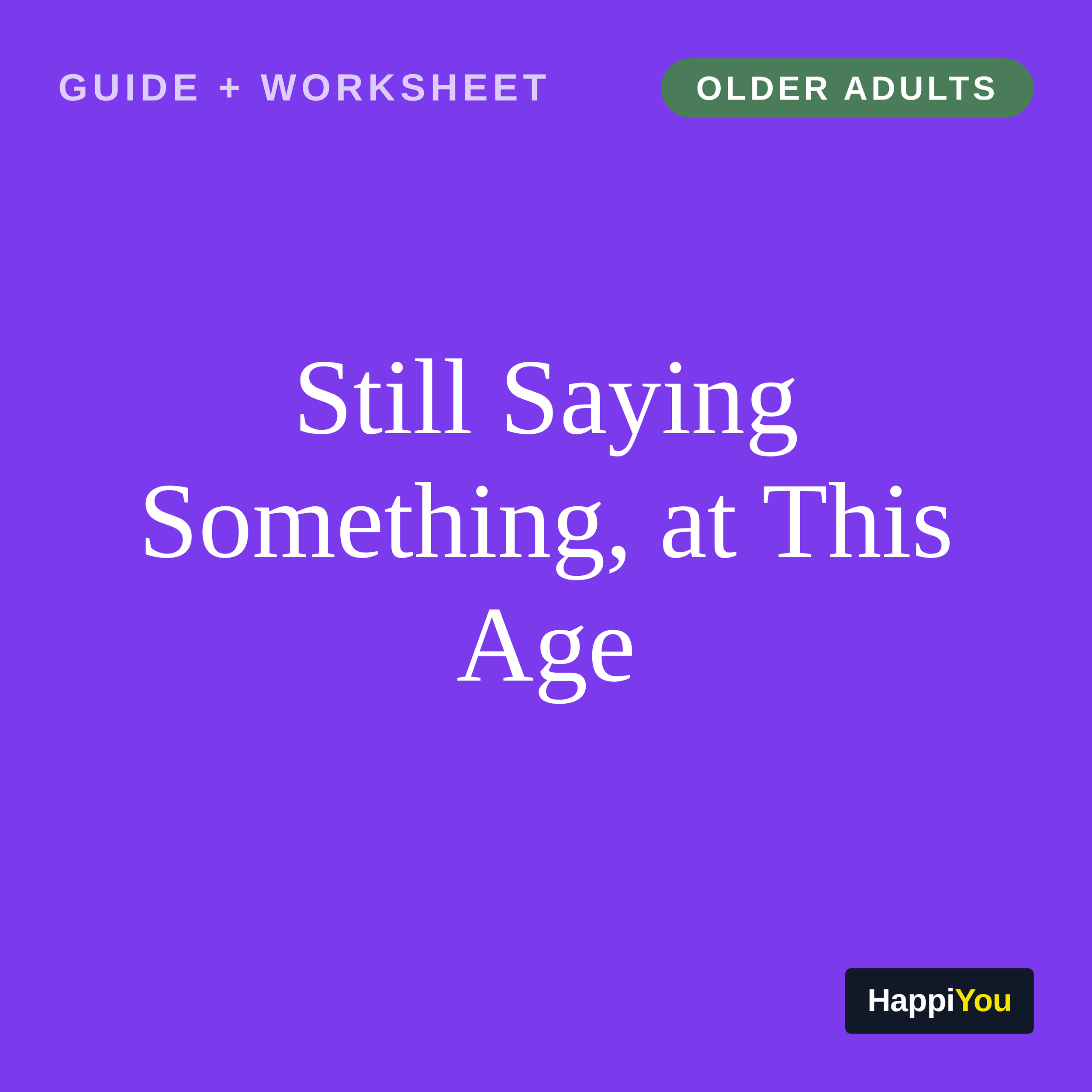 Still Saying Something, at This Age