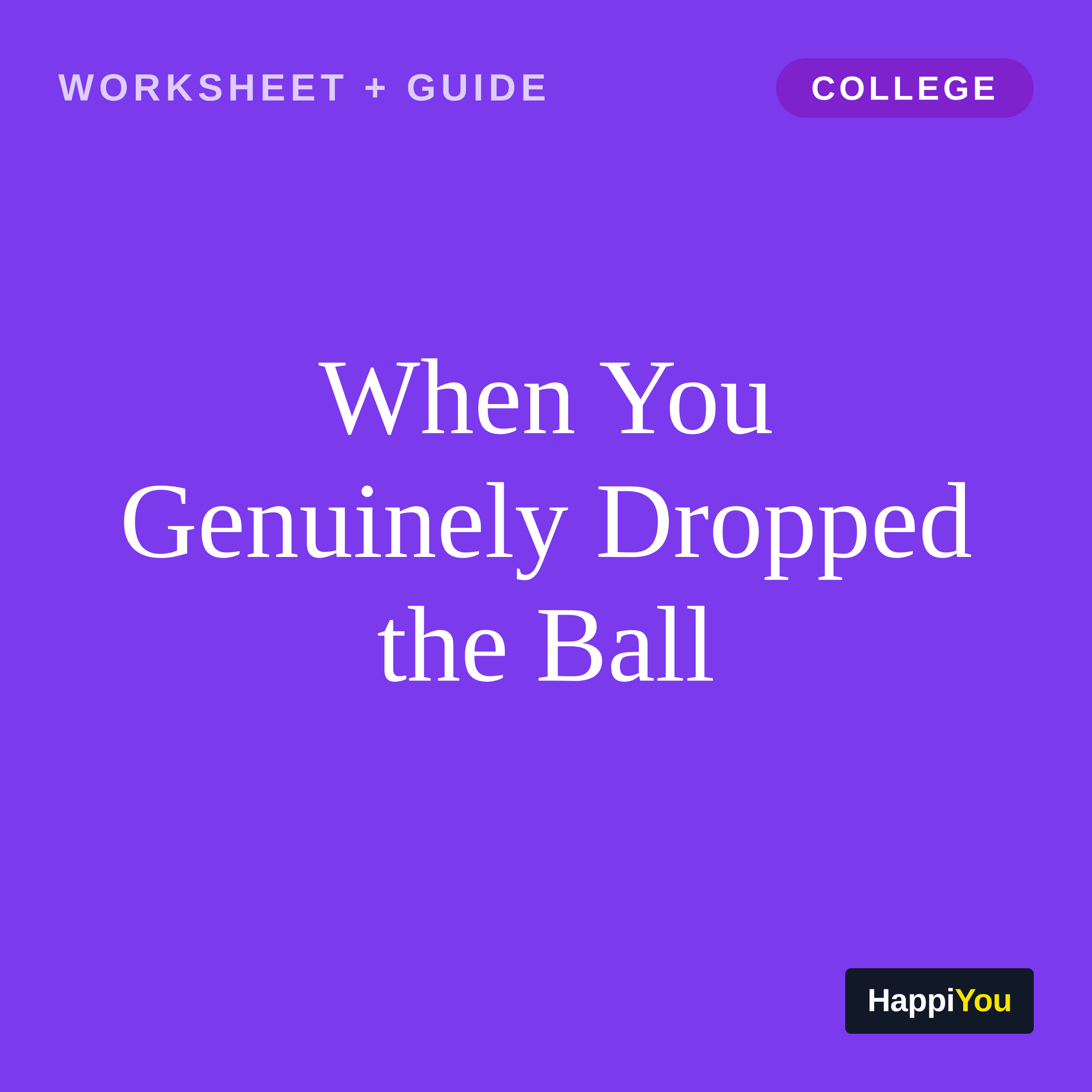 When You Genuinely Dropped the Ball