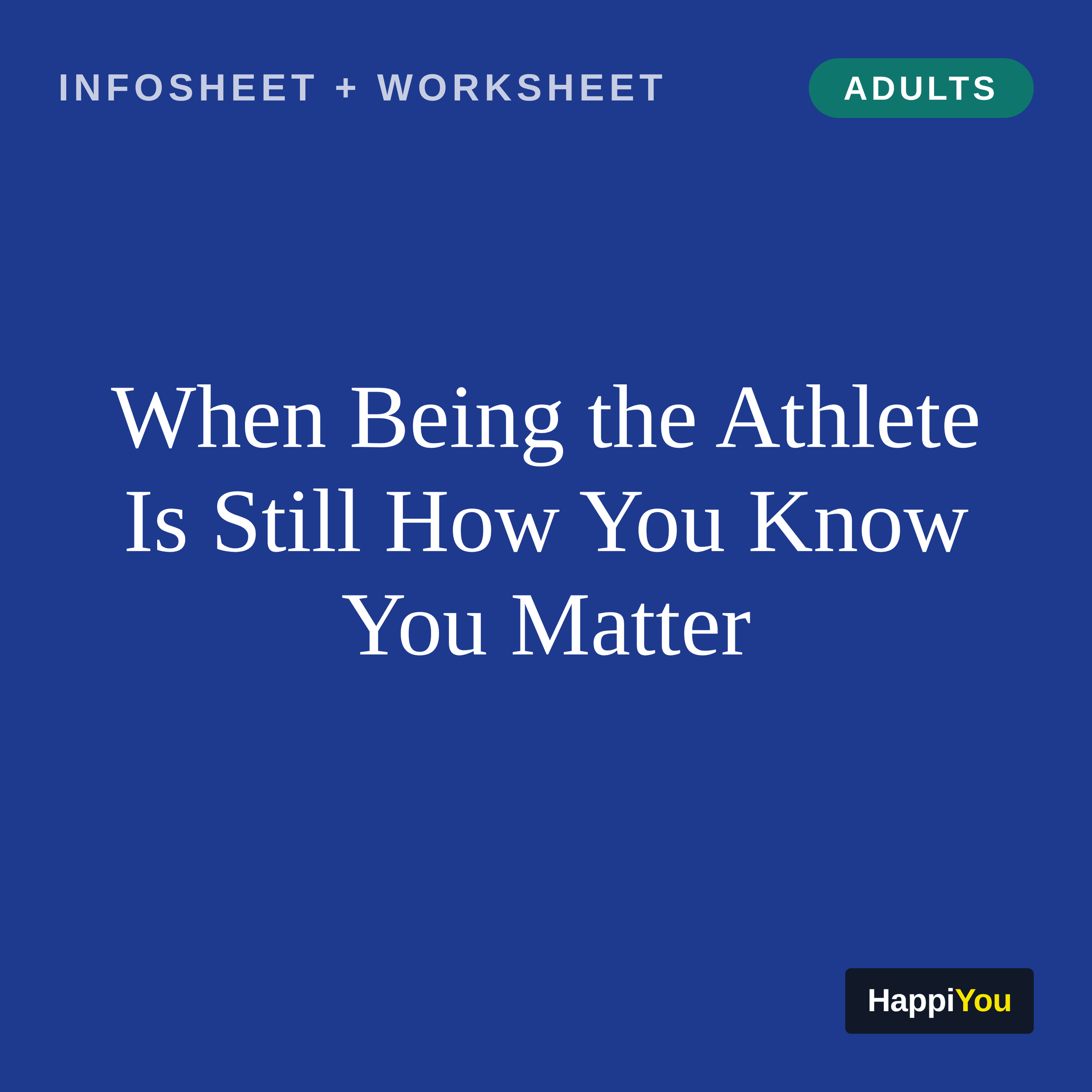 When Being the Athlete Is Still How You Know You Matter