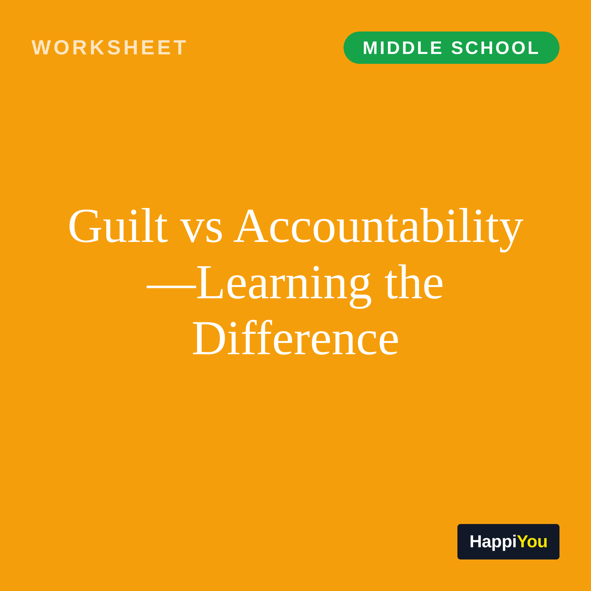 Guilt vs Accountability