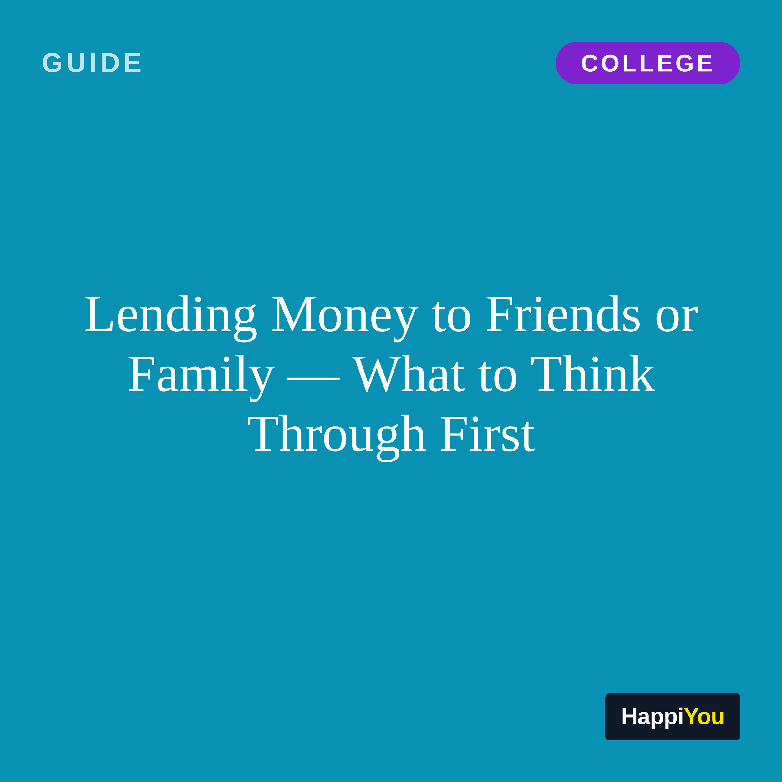 Lending Money to Friends or Family