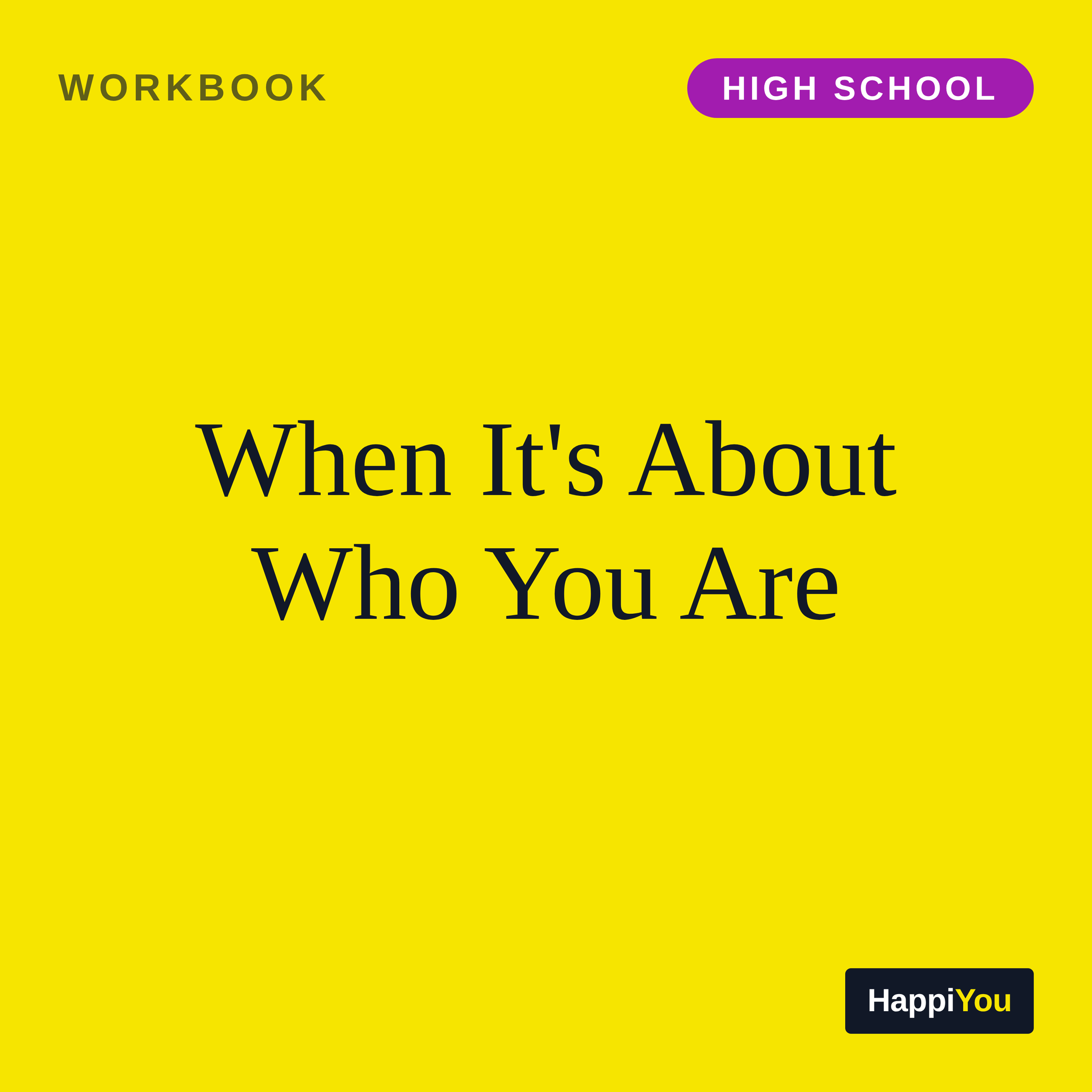 When It's About Who You Are