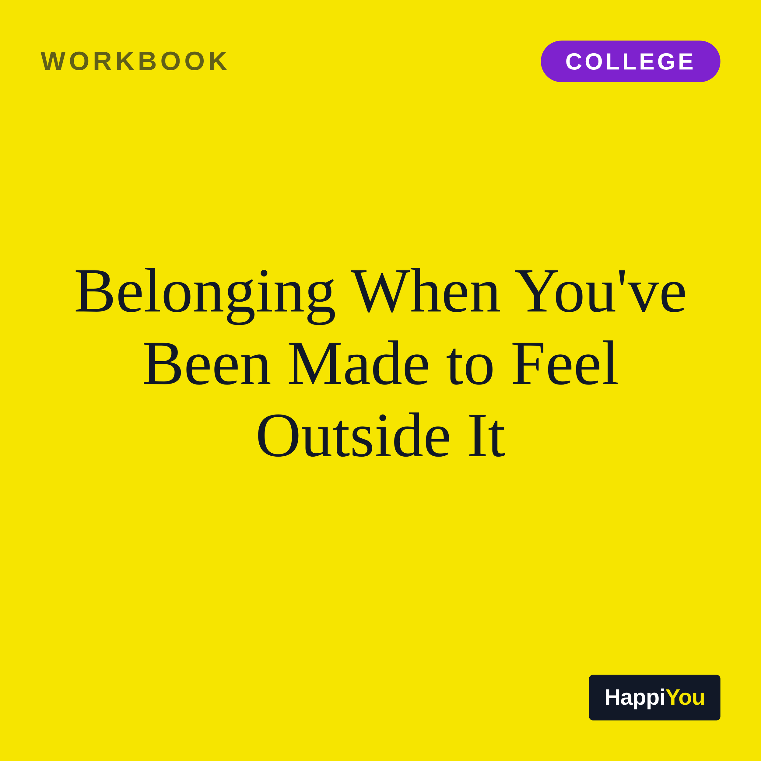 Belonging When You've Been Made to Feel Outside It