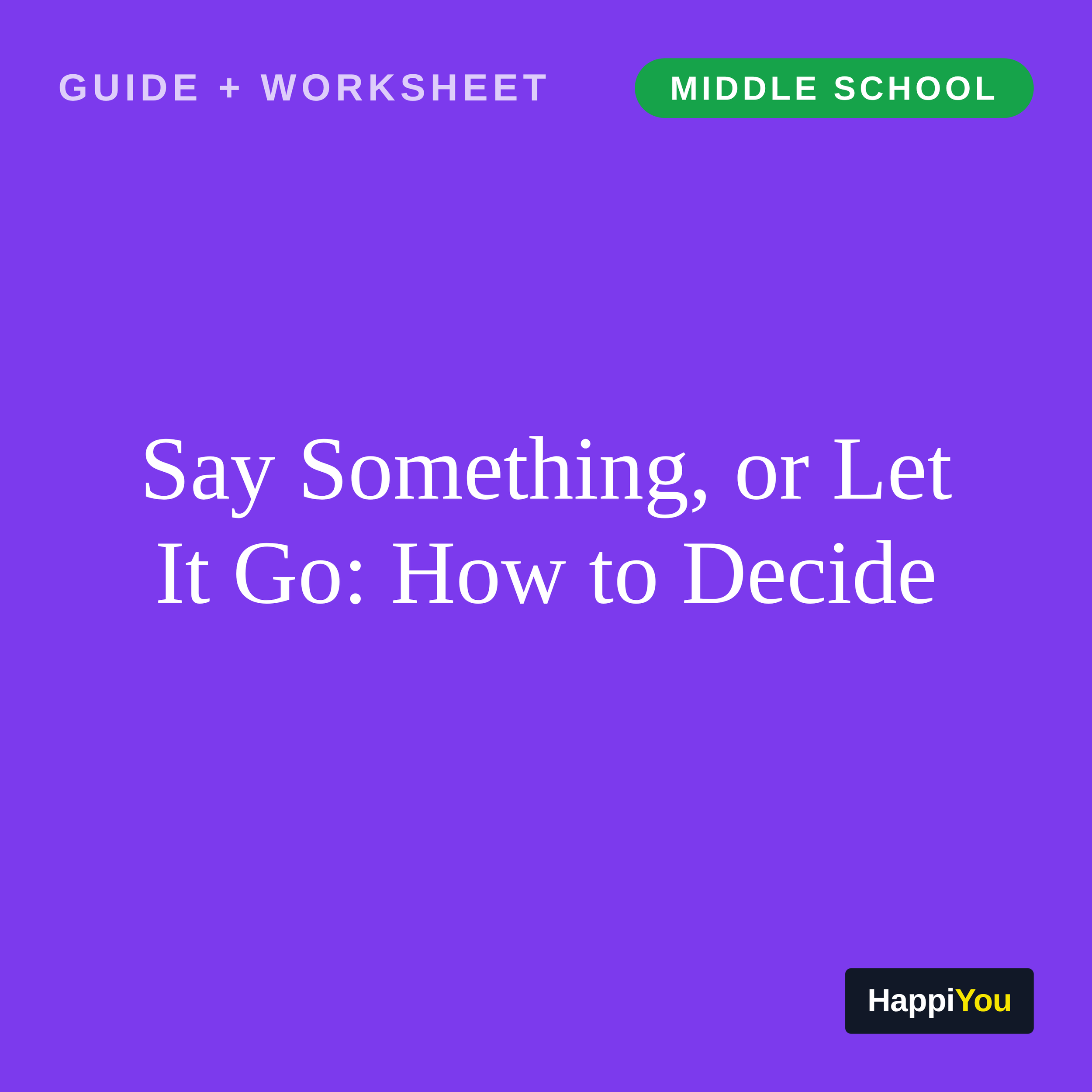 Say Something, or Let It Go: How to Decide