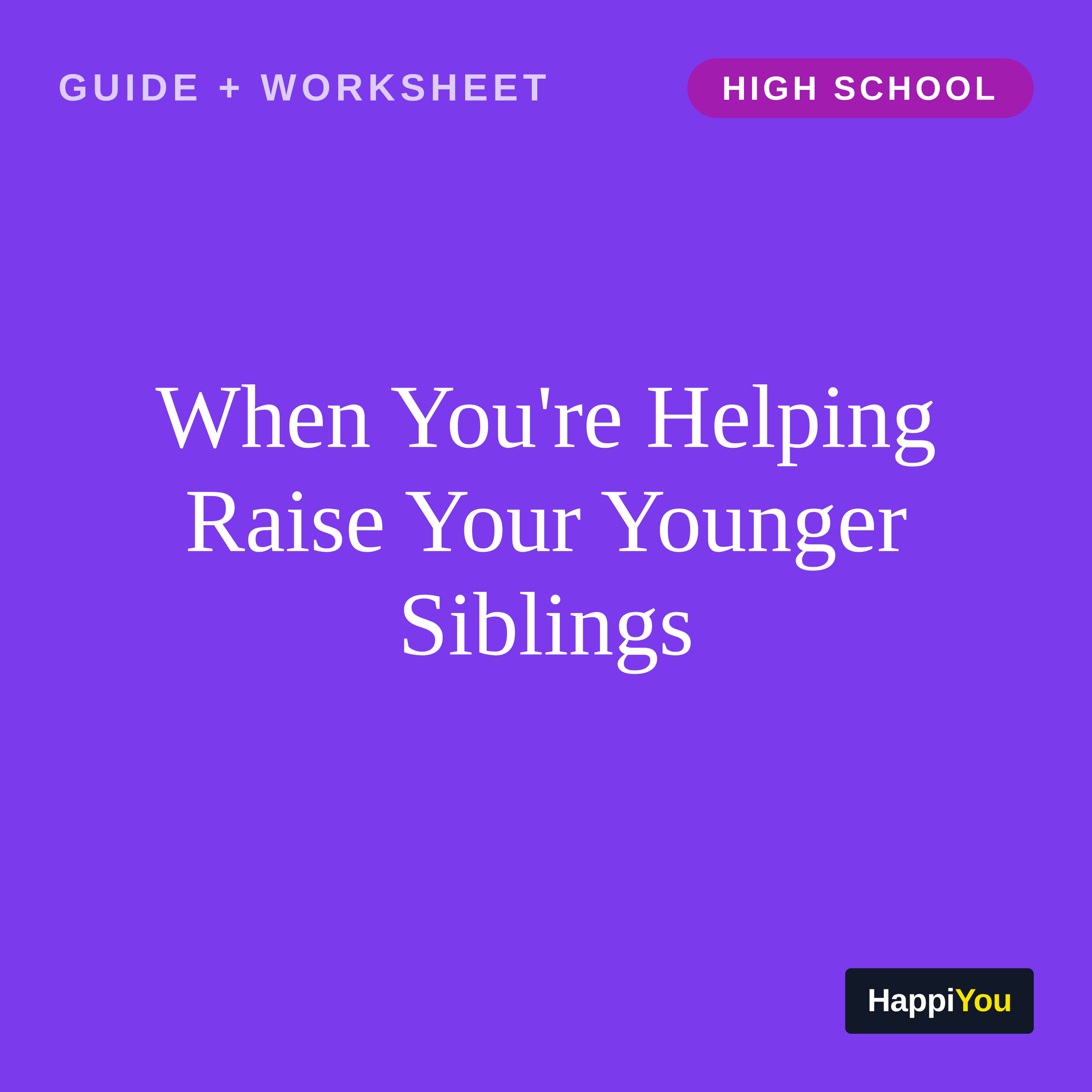 When You're Helping Raise Your Younger Siblings