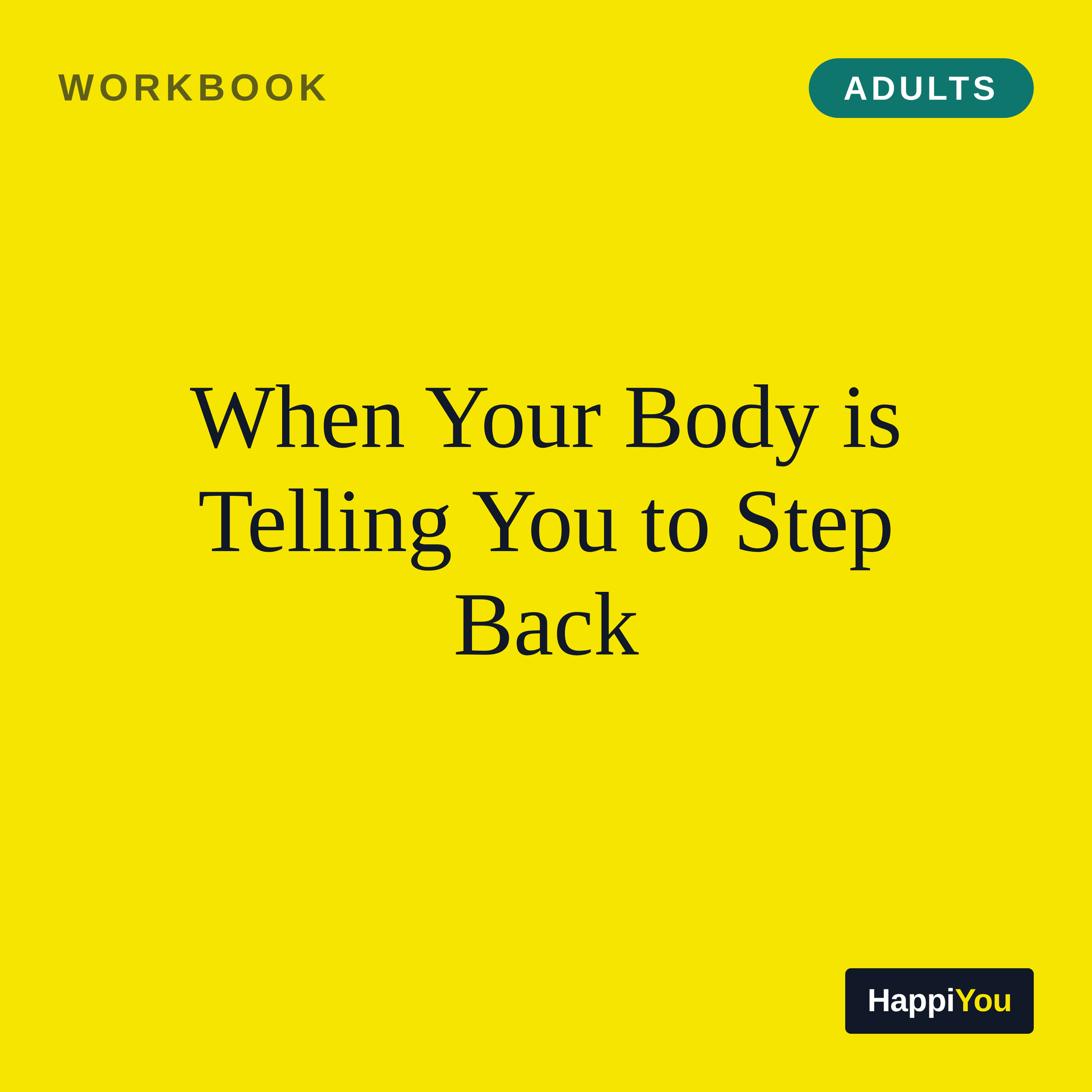 When Your Body Is Telling You to Step Back