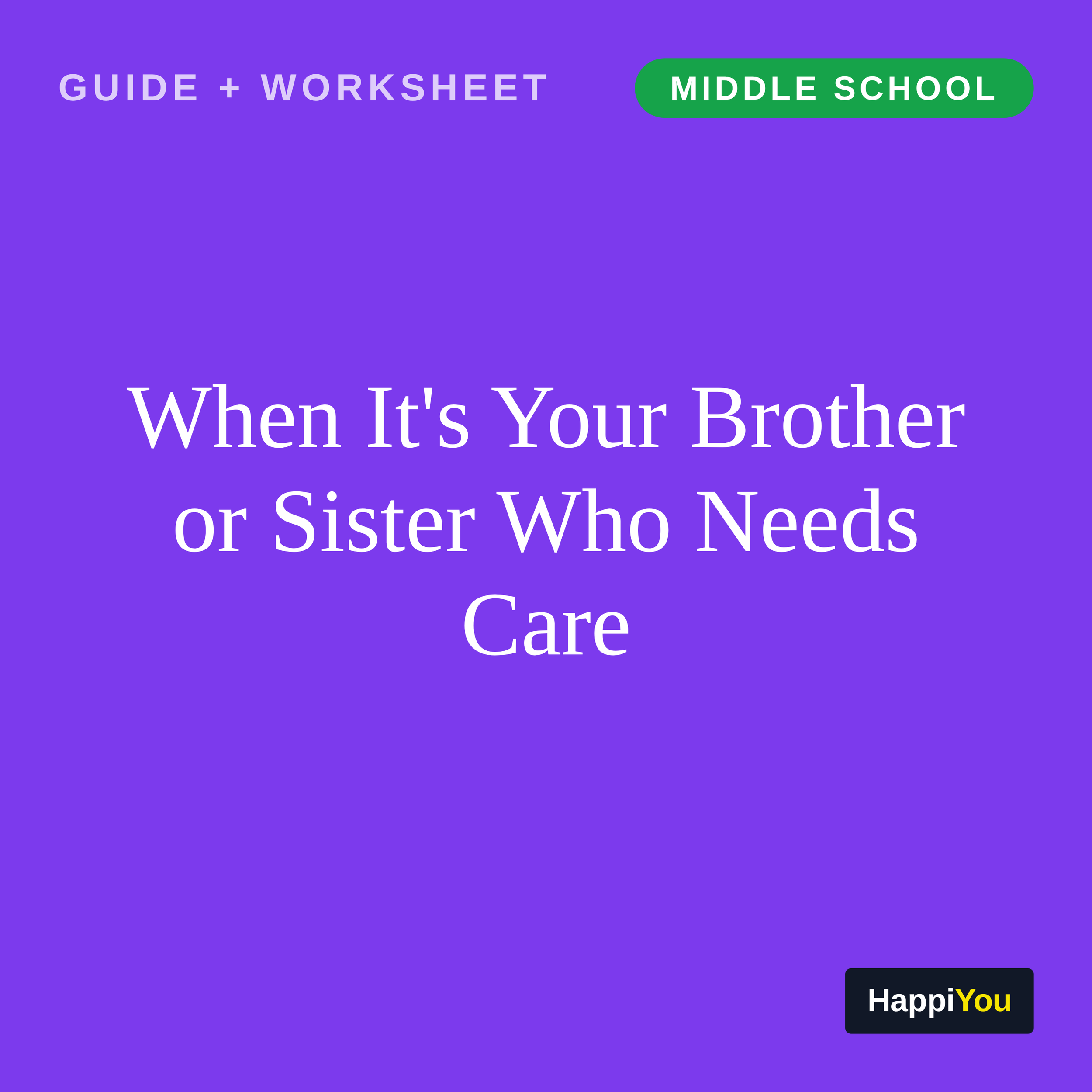 When It's Your Brother or Sister Who Needs Care