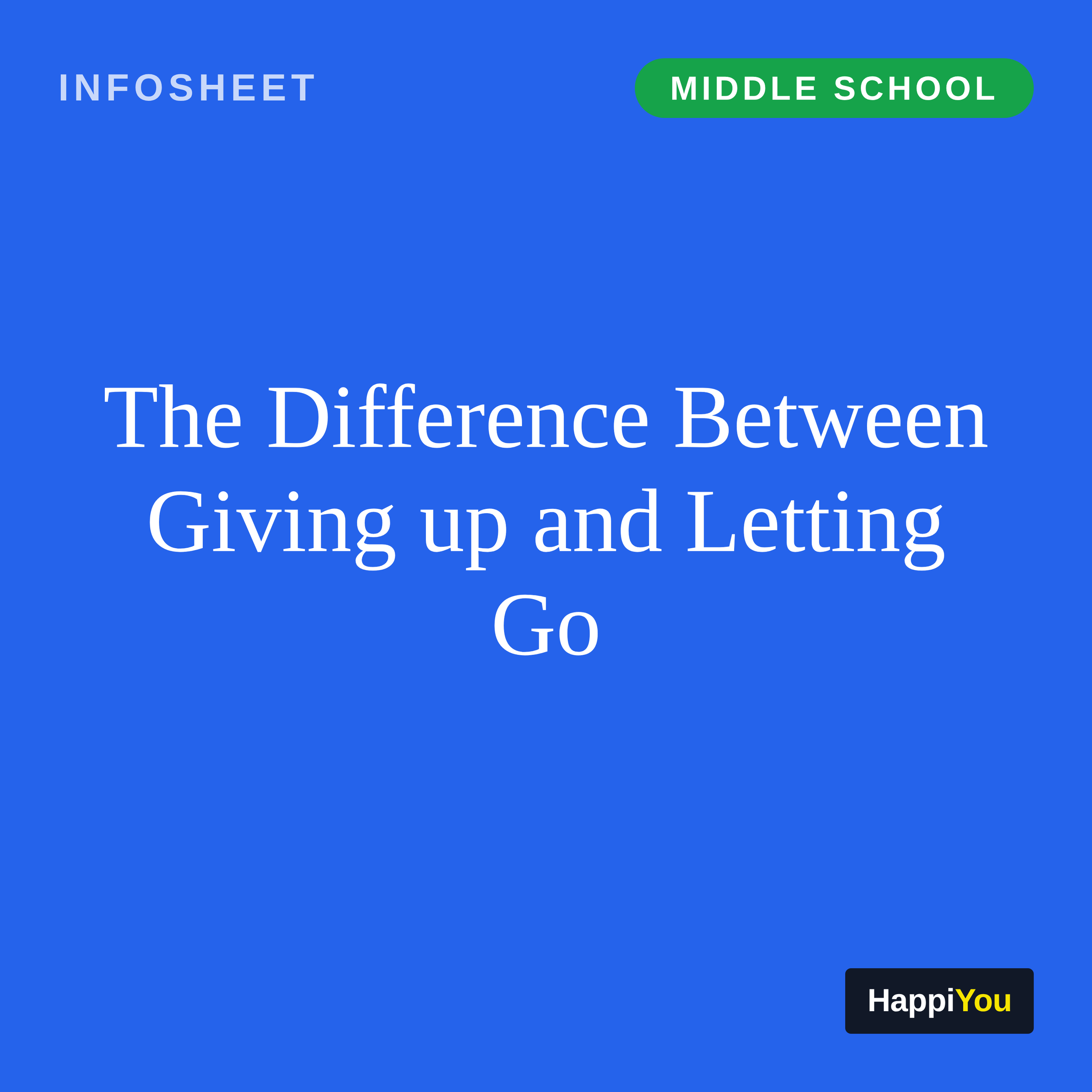 The Difference Between Giving Up and Letting Go