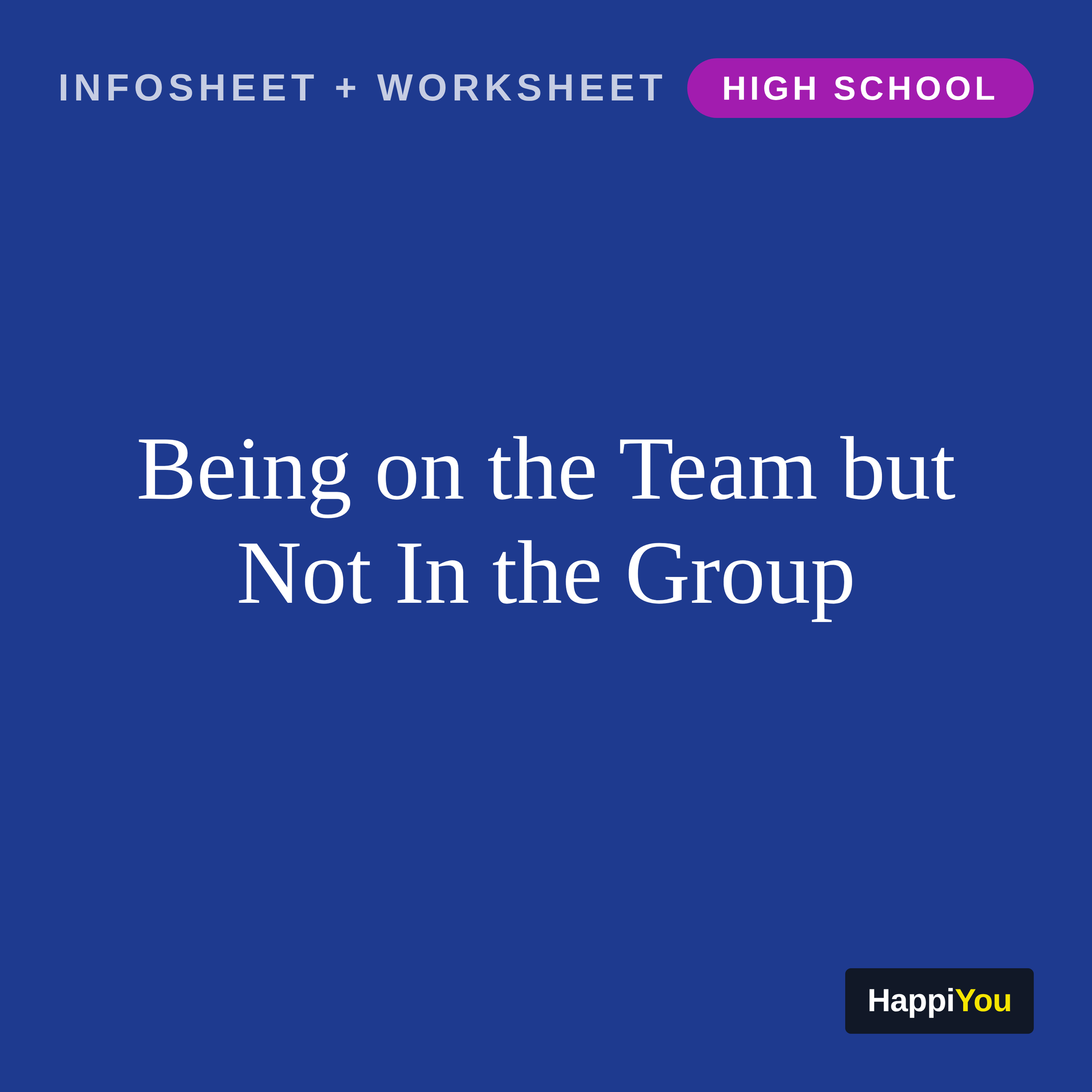 Being on the Team but Not In the Group
