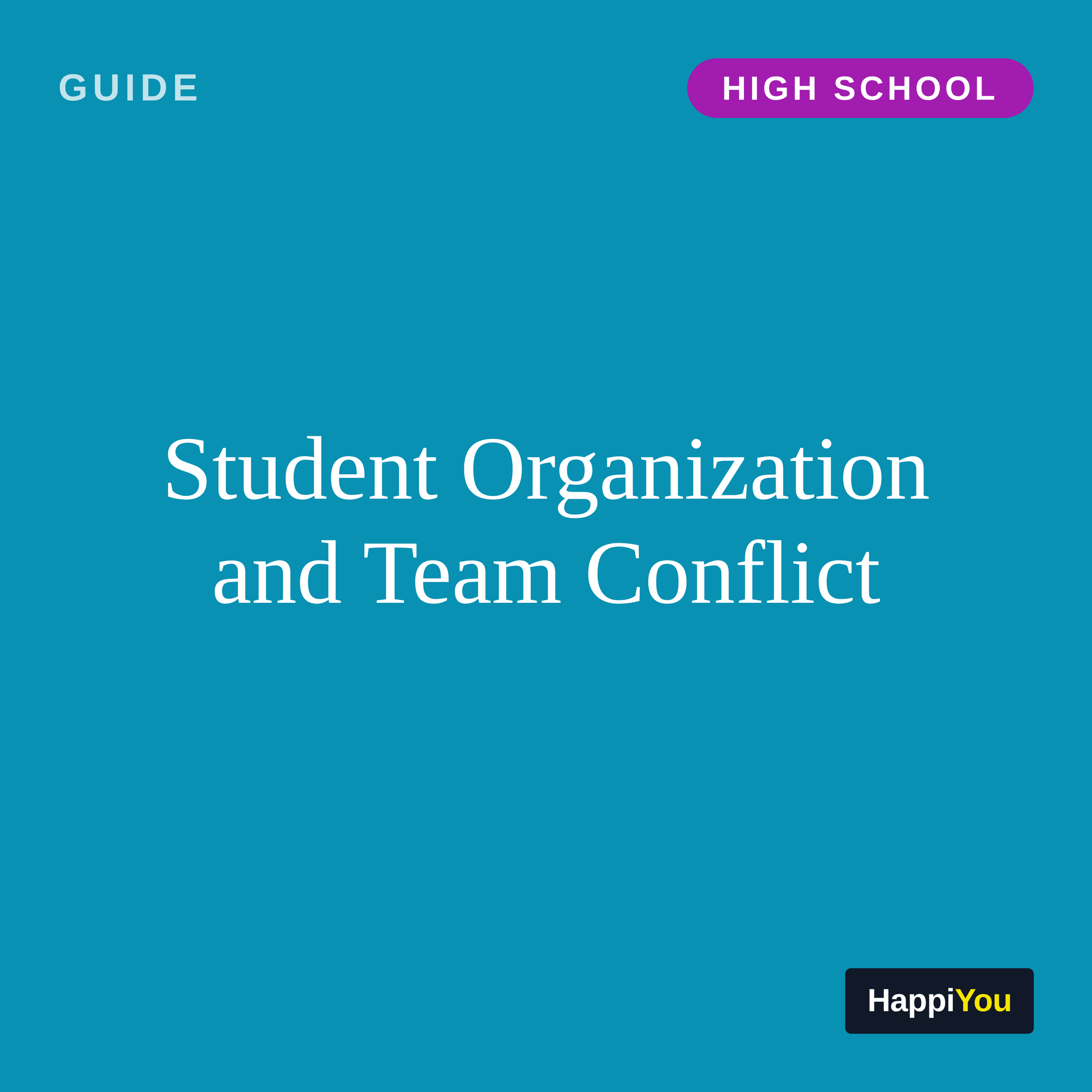 Student Organization and Team Conflict