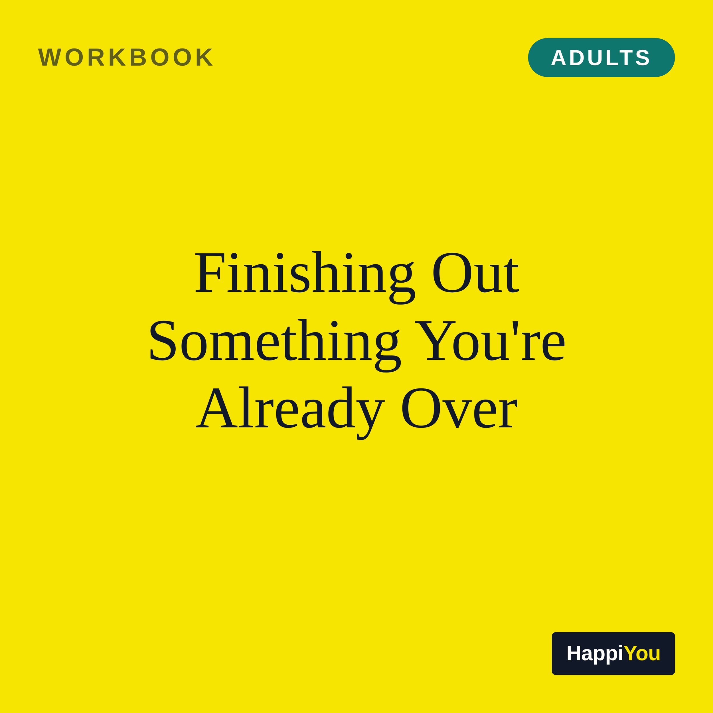 Finishing Out Something You're Already Over