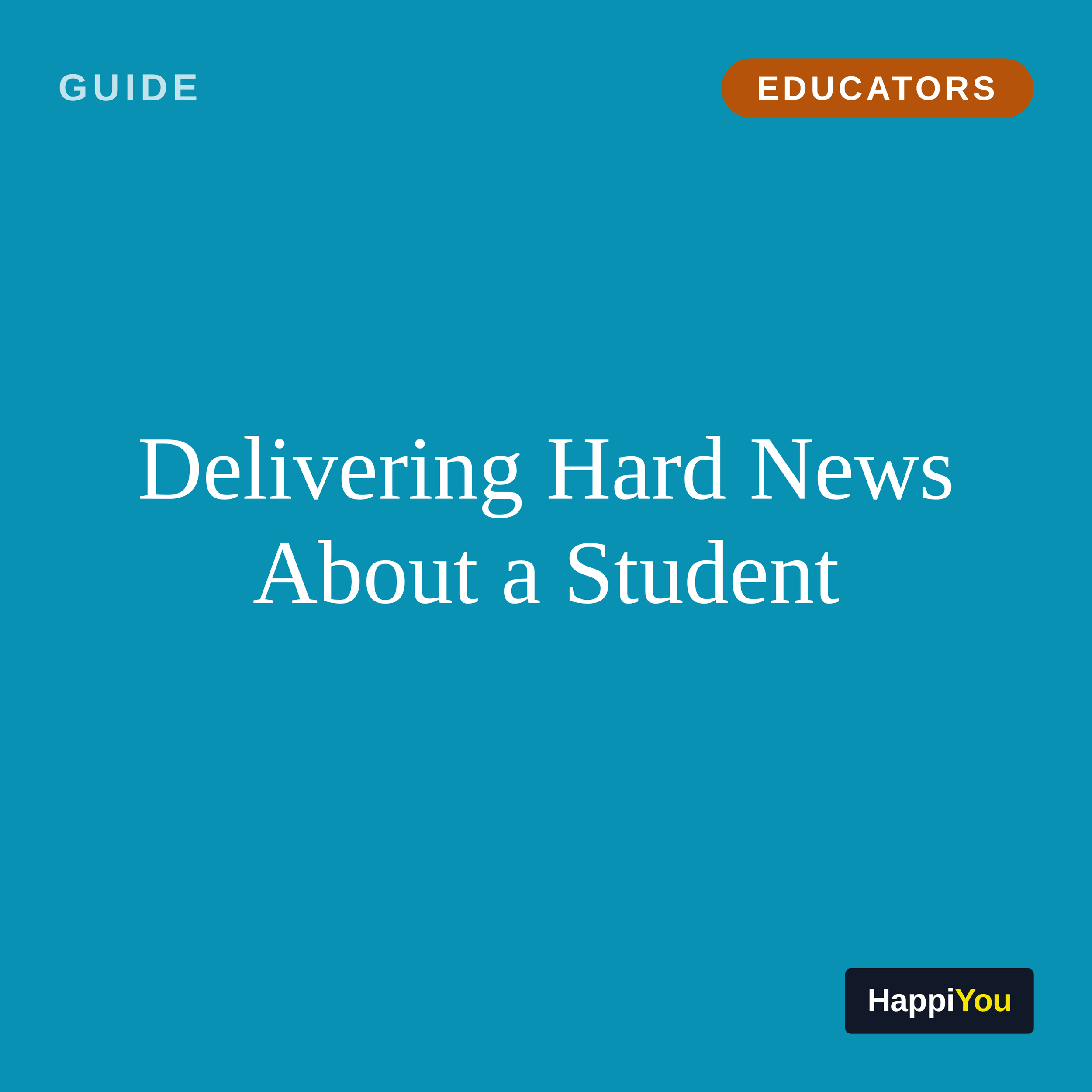 Delivering Hard News About a Student
