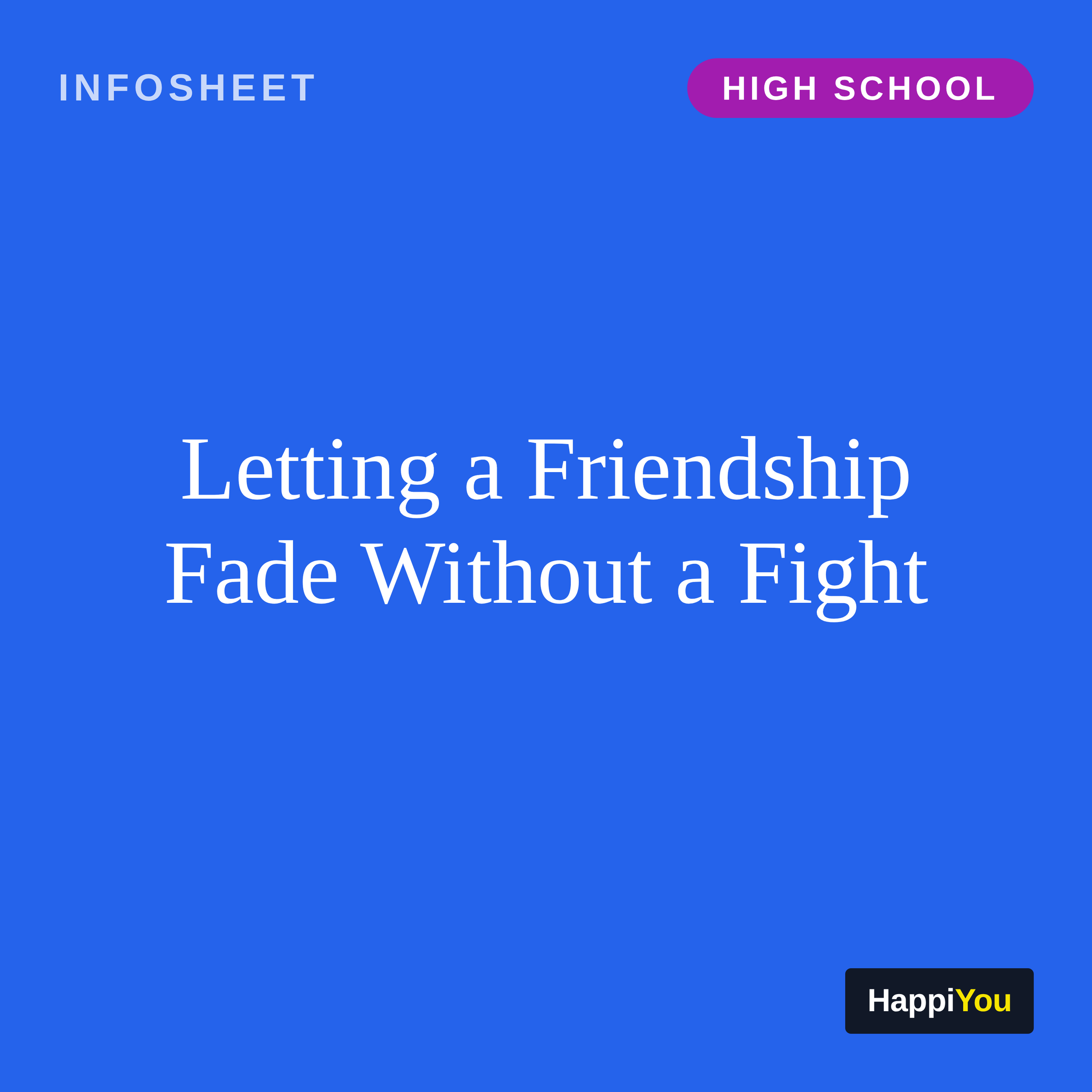 Letting a Friendship Fade Without a Fight