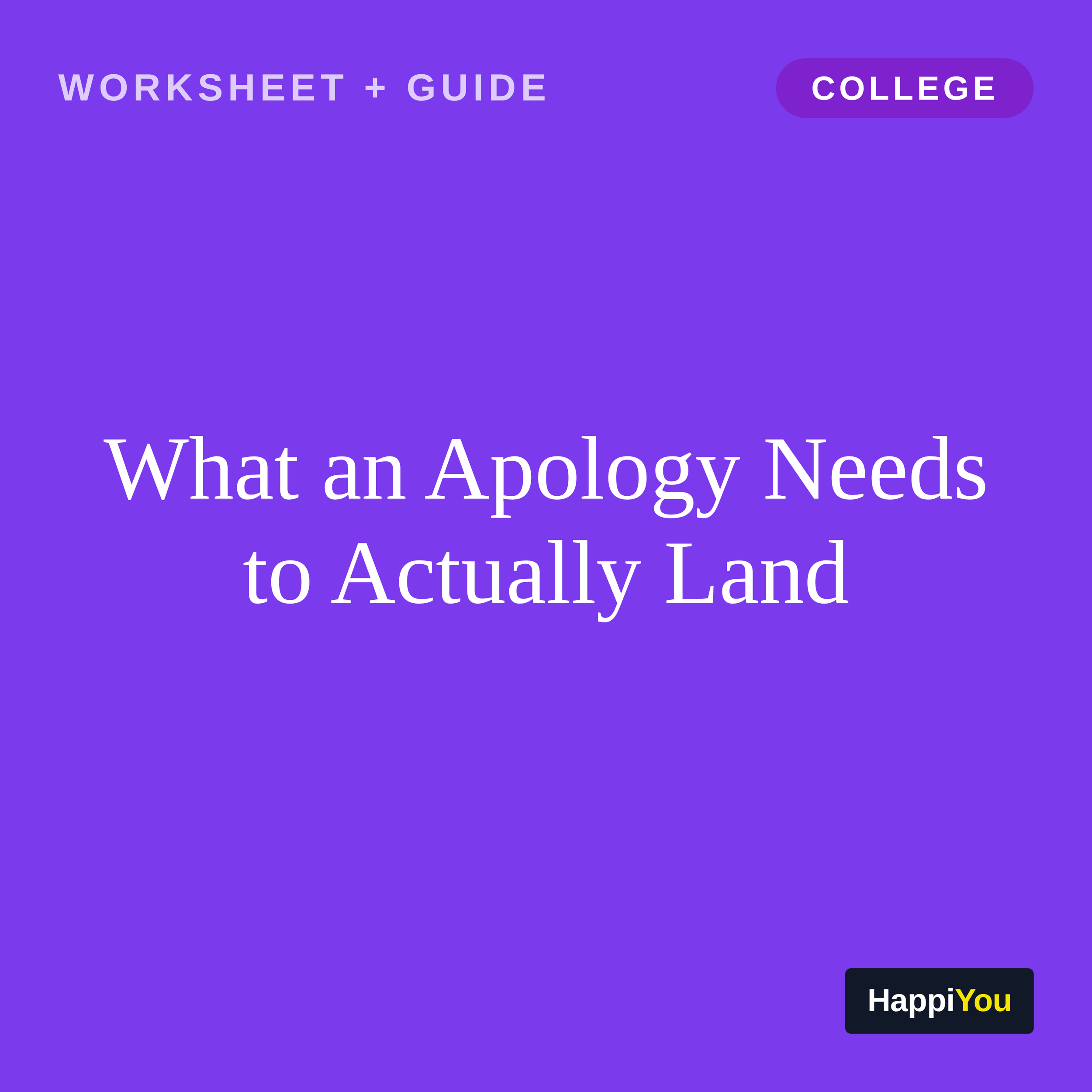 What an Apology Needs to Actually Land