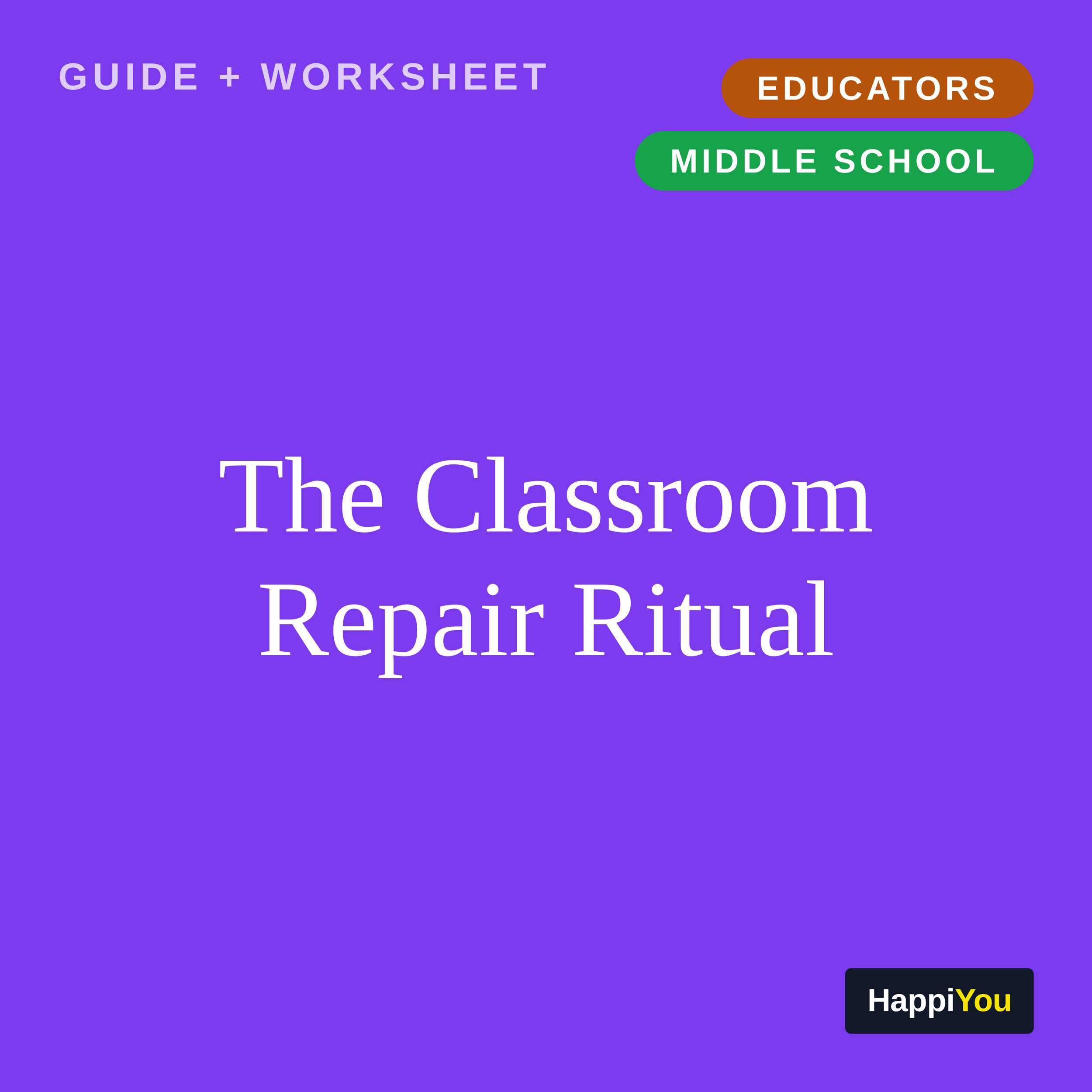 The Classroom Repair Ritual