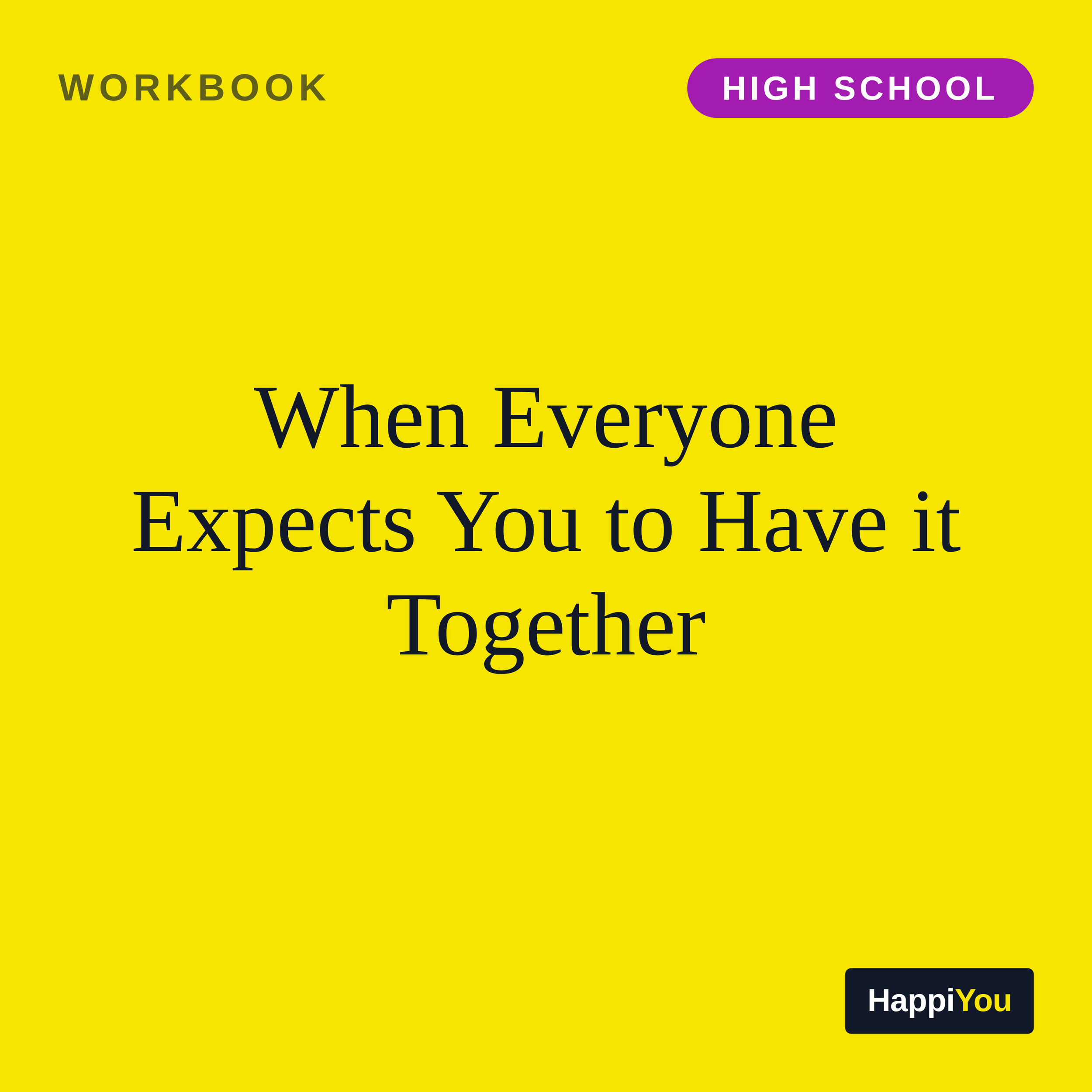 When Everyone Expects You to Have It Together