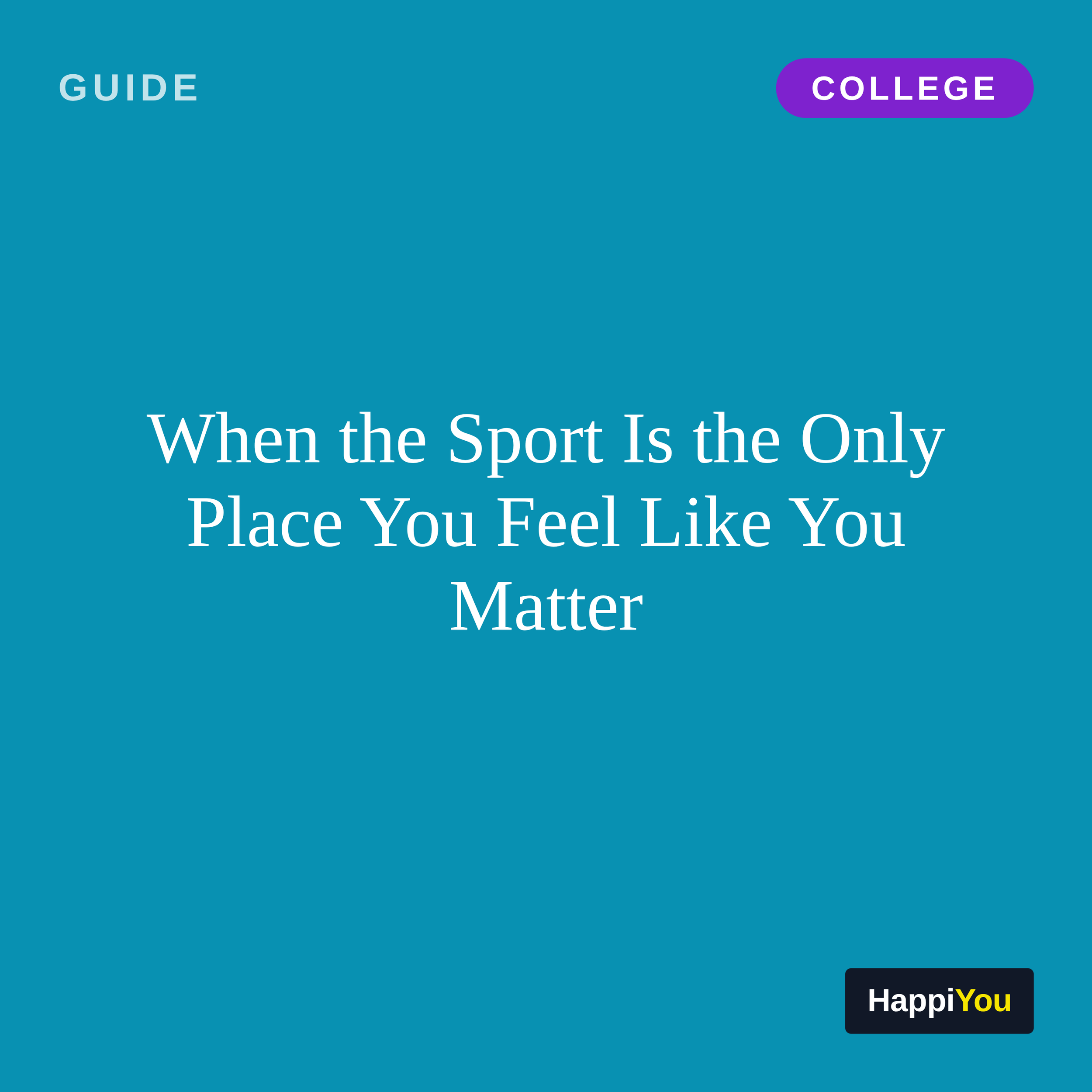 When the Sport Is the Only Place You Feel Like You Matter