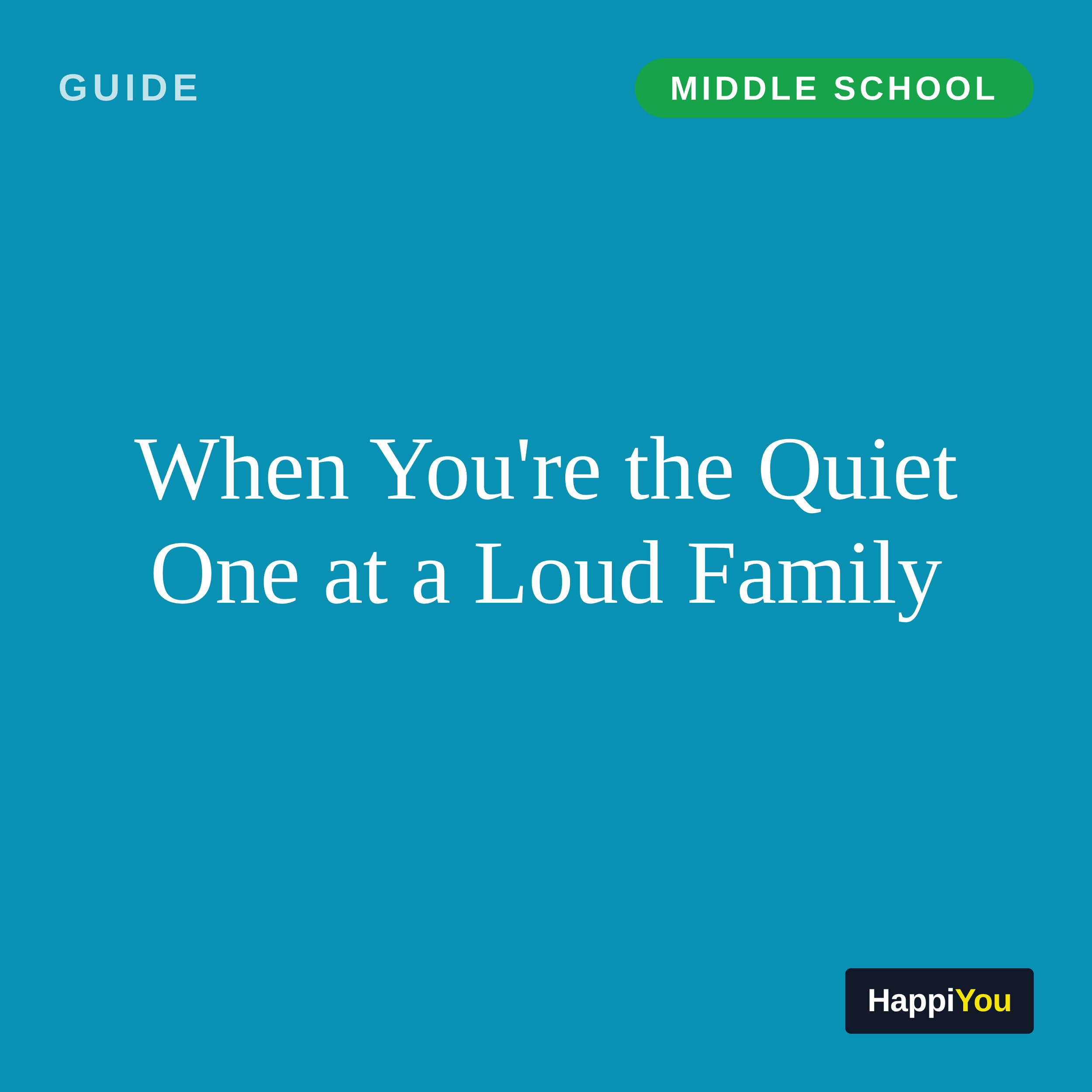 When You're the Quiet One at a Loud Family