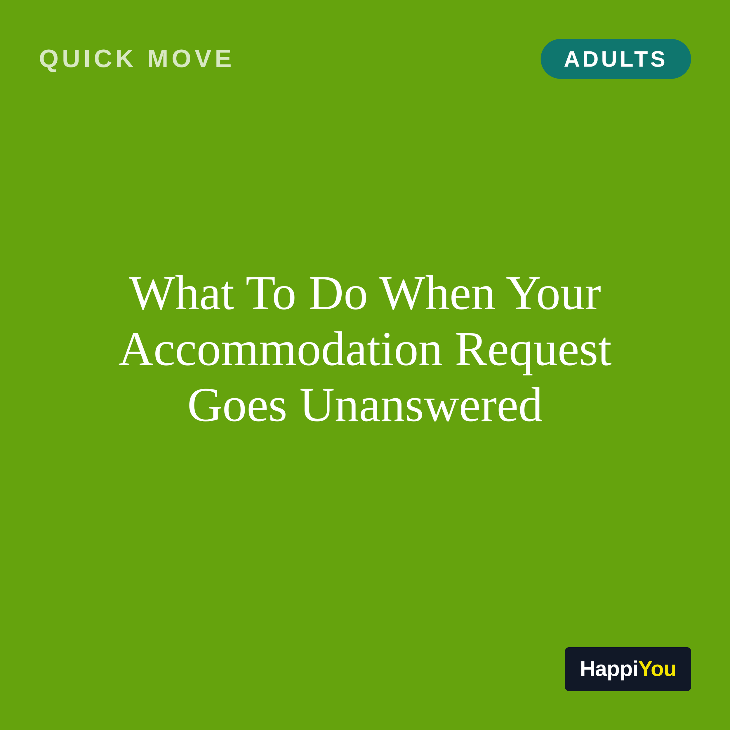 What To Do When Your Accommodation Request Goes Unanswered