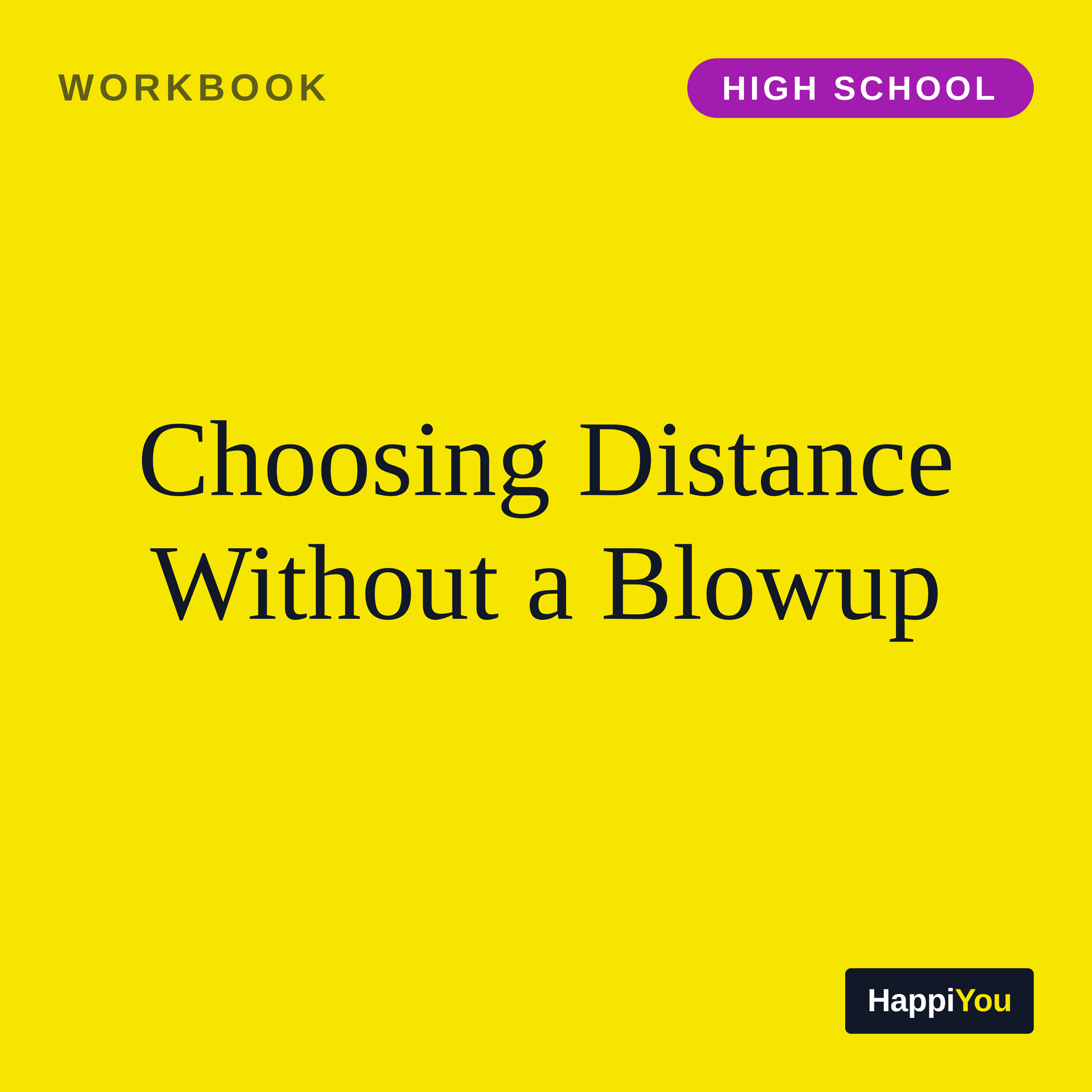 Choosing Distance Without a Blowup
