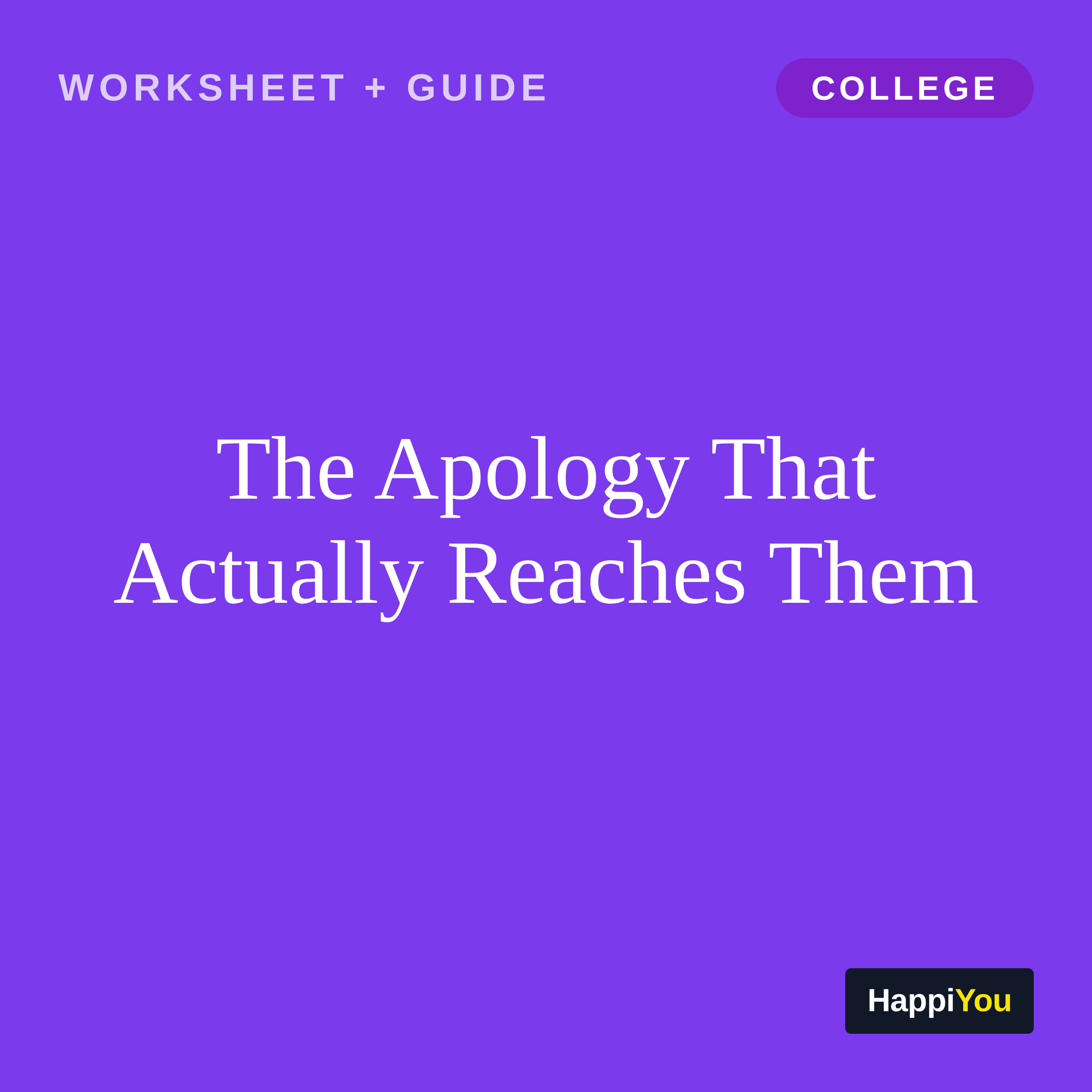 The Apology That Actually Reaches Them