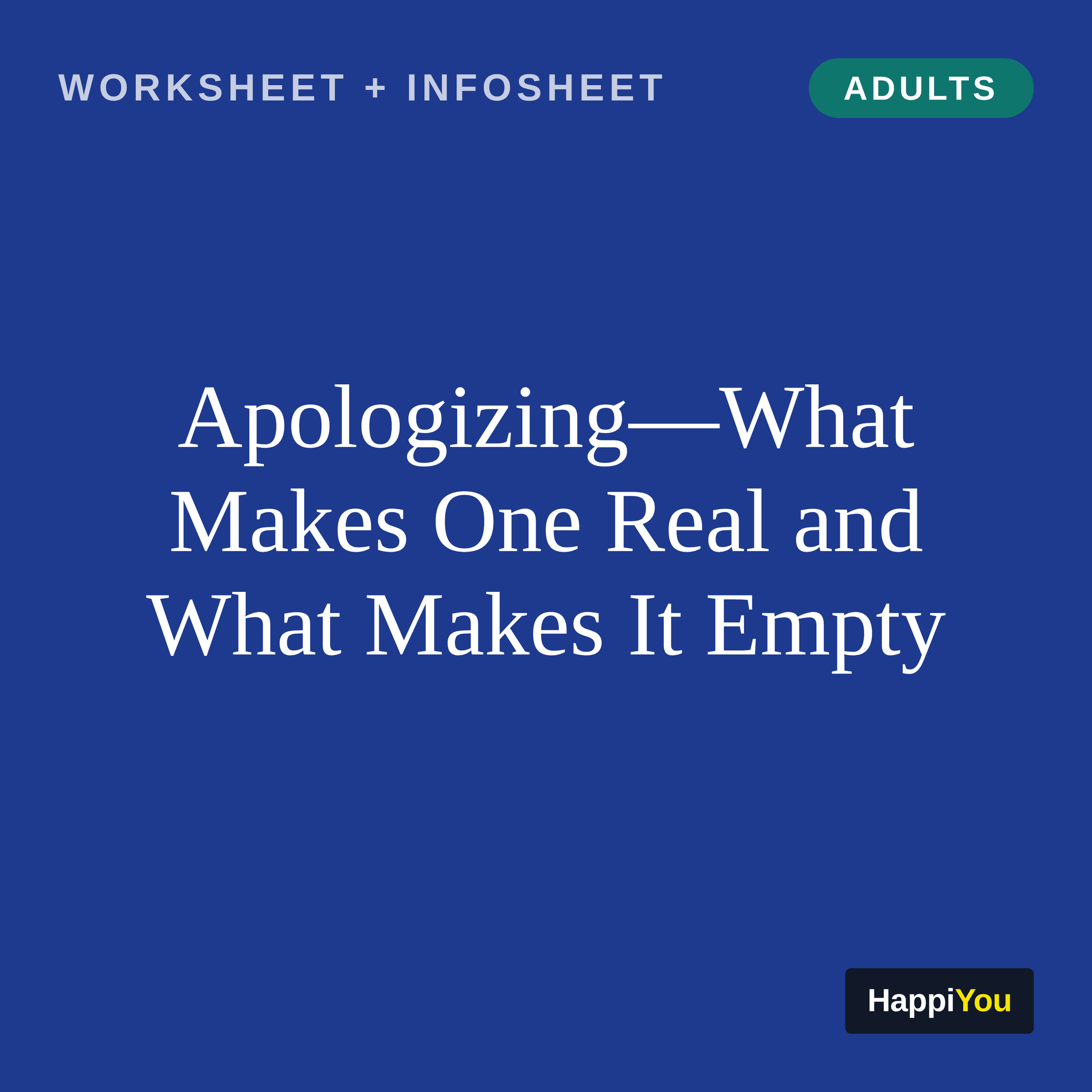 Apologizing