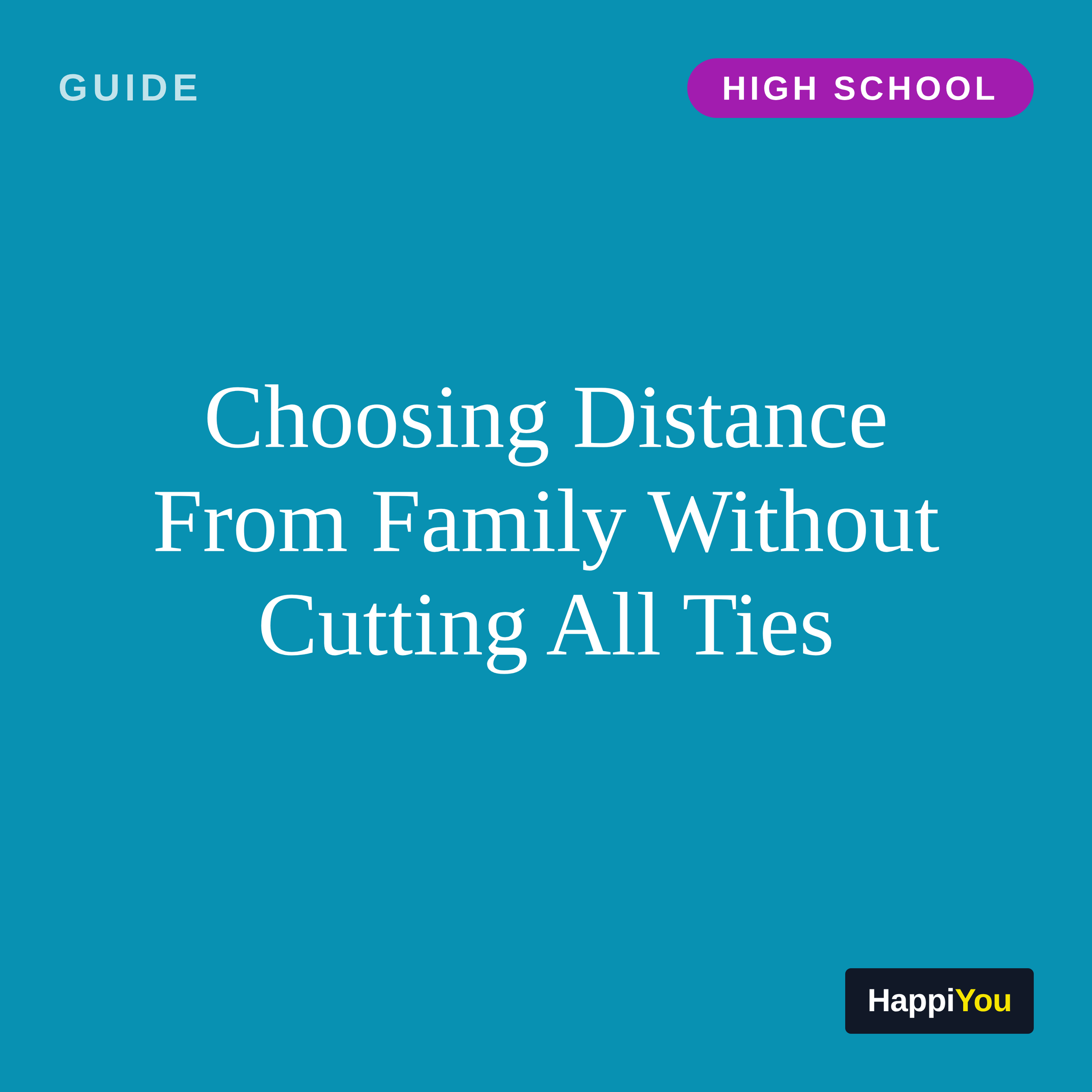 Choosing Distance from Family Without Cutting All Ties