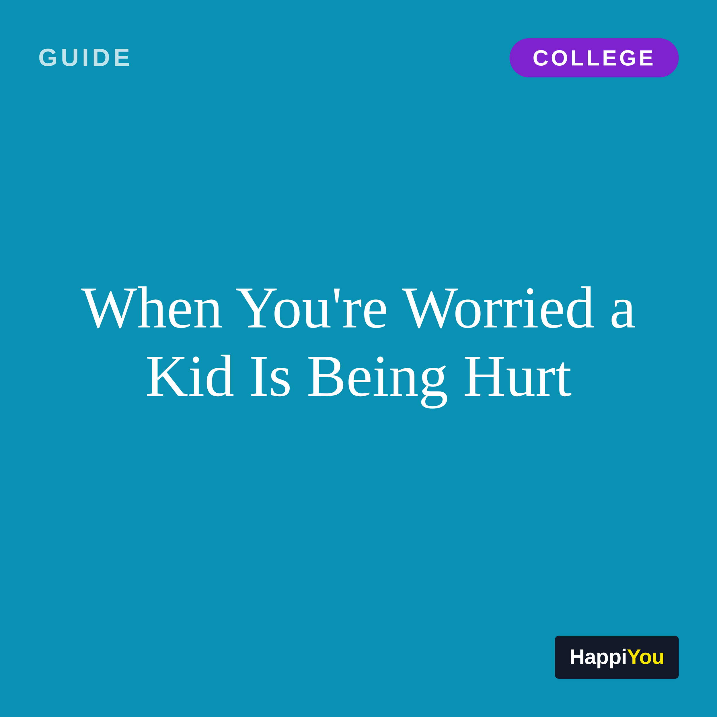 When You're Worried a Kid Is Being Hurt