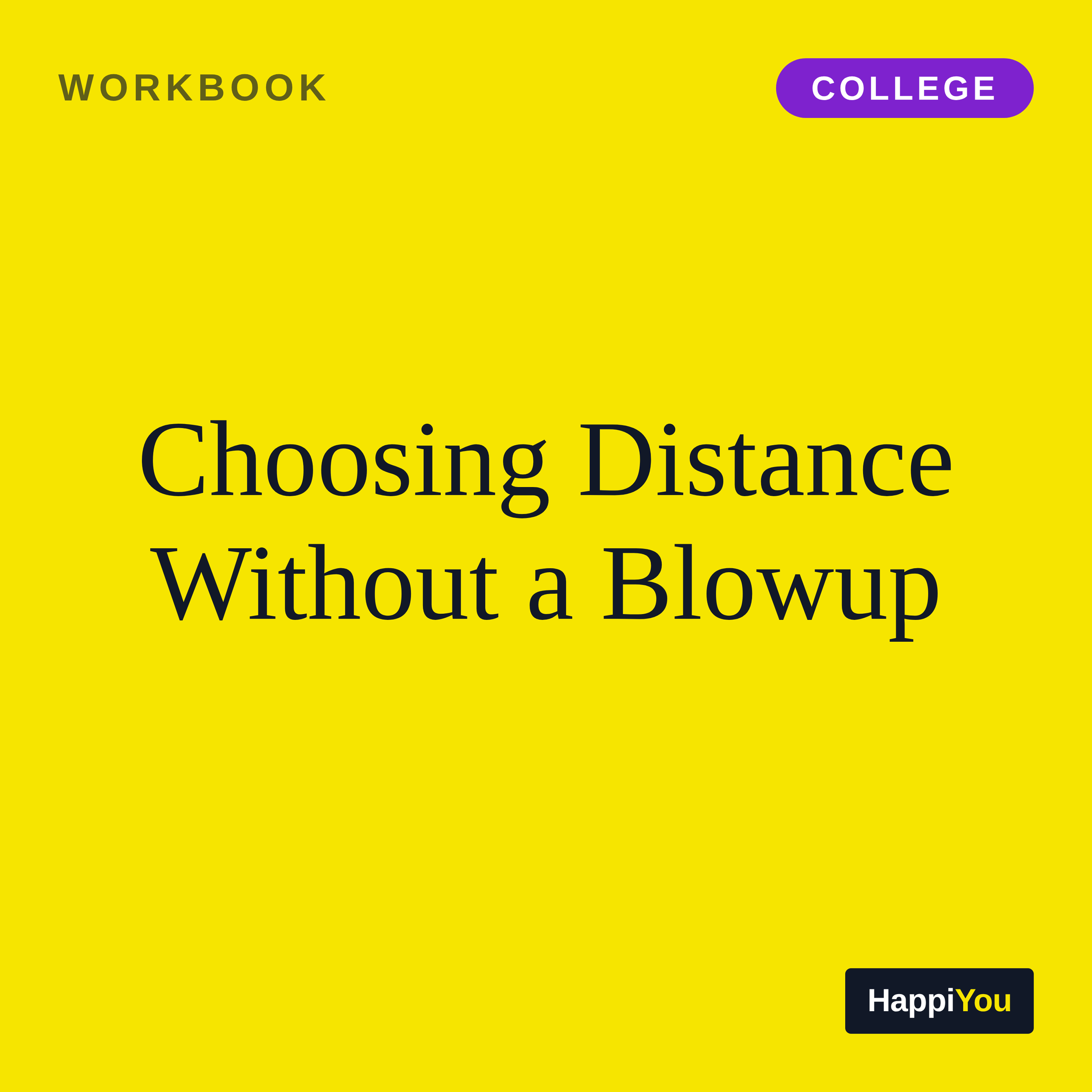 Choosing Distance Without a Blowup