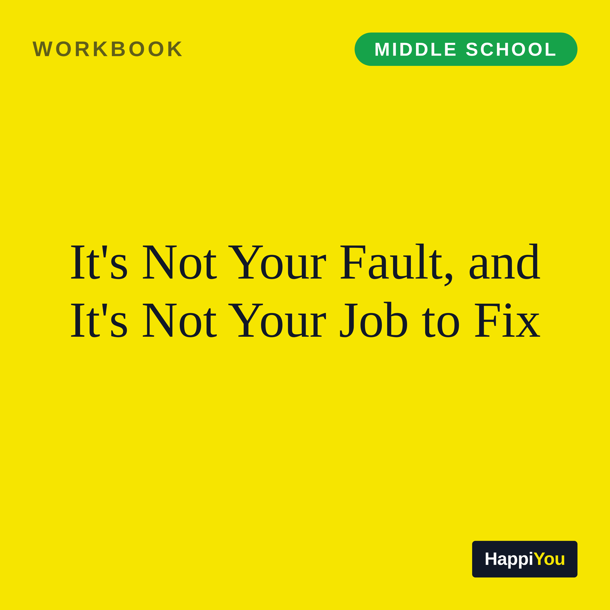 It's Not Your Fault, and It's Not Your Job to Fix