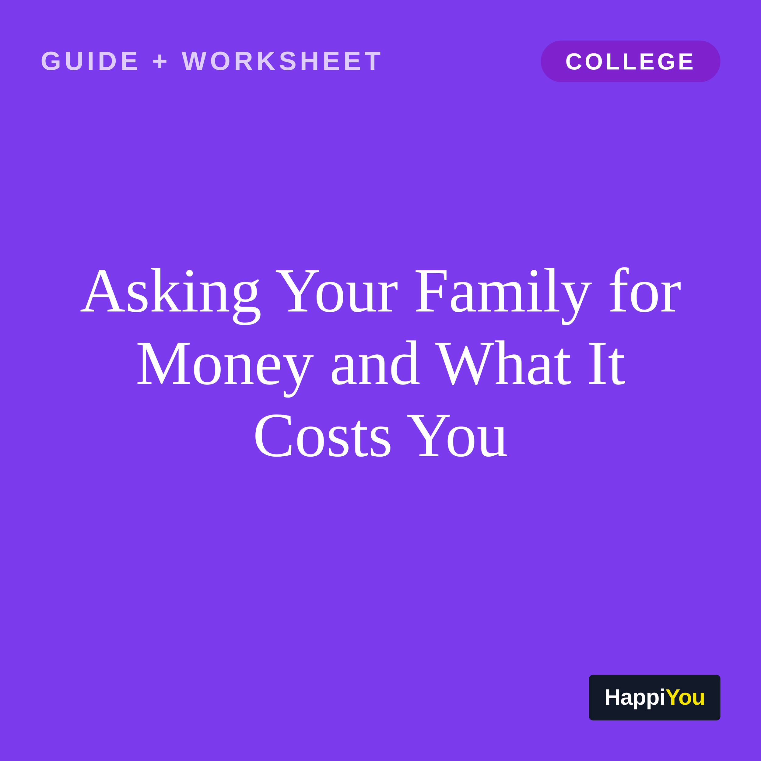 Asking Your Family for Money and What It Costs You